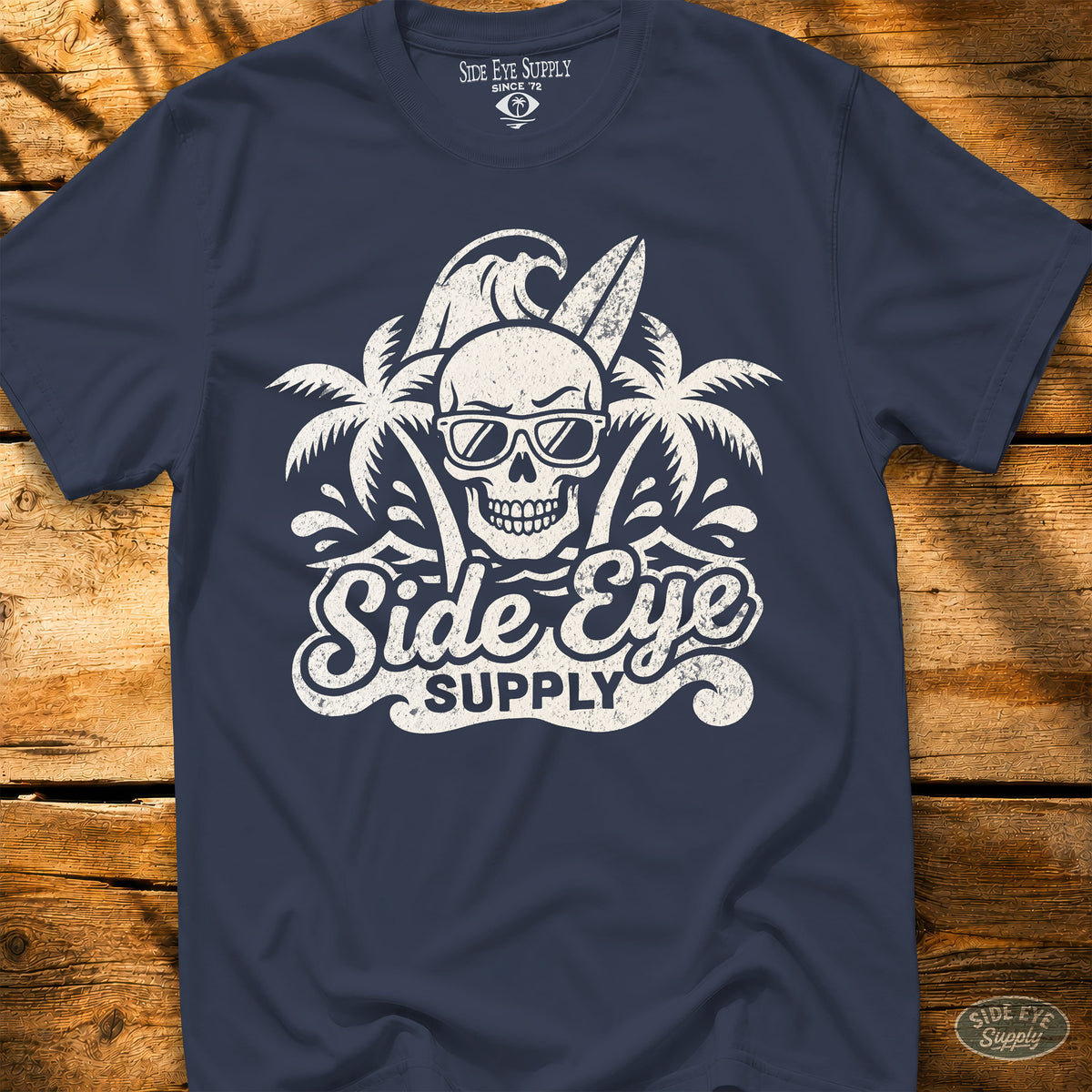 Vintage Side Eye Tee Navy / S - by Side Eye Supply - Surf Beach Life Apparel