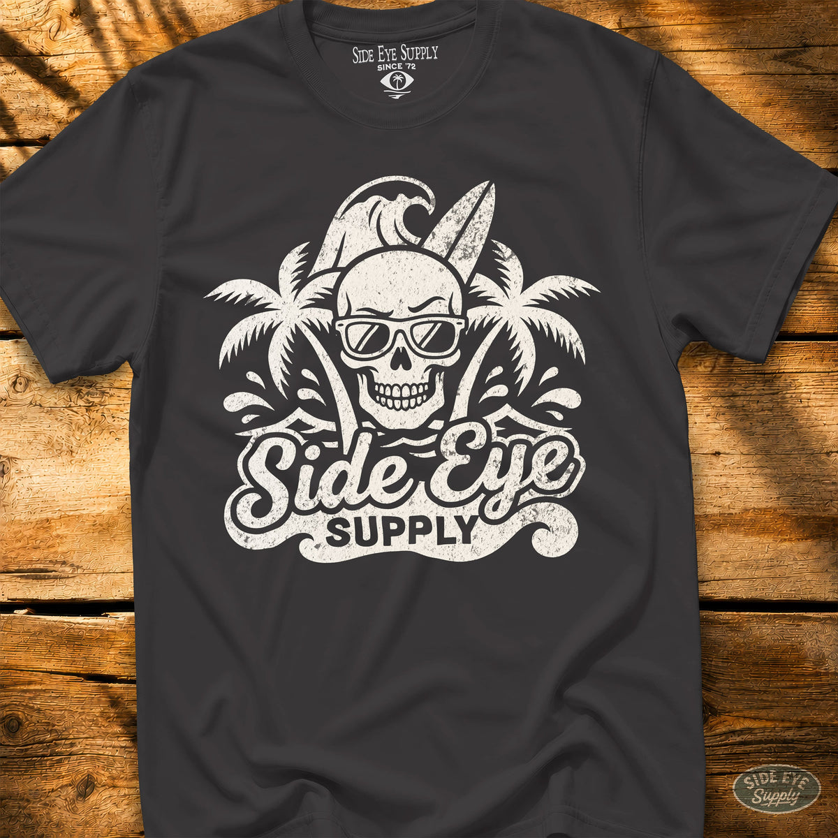 Vintage Side Eye Tee Black / S - by Side Eye Supply - Surf Beach Life Apparel