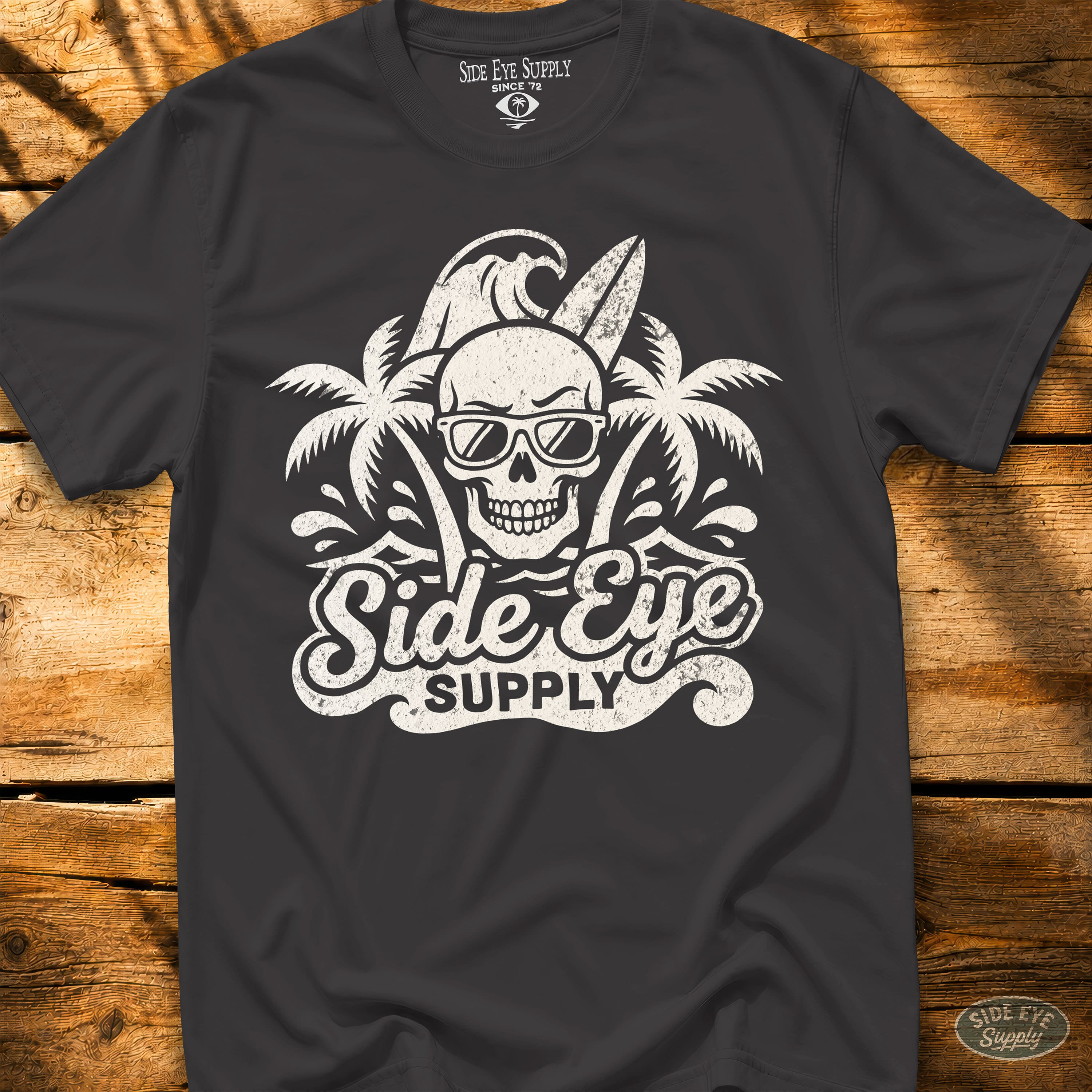 Vintage Side Eye Tee Black / S - by Side Eye Supply - Surf Beach Life Apparel