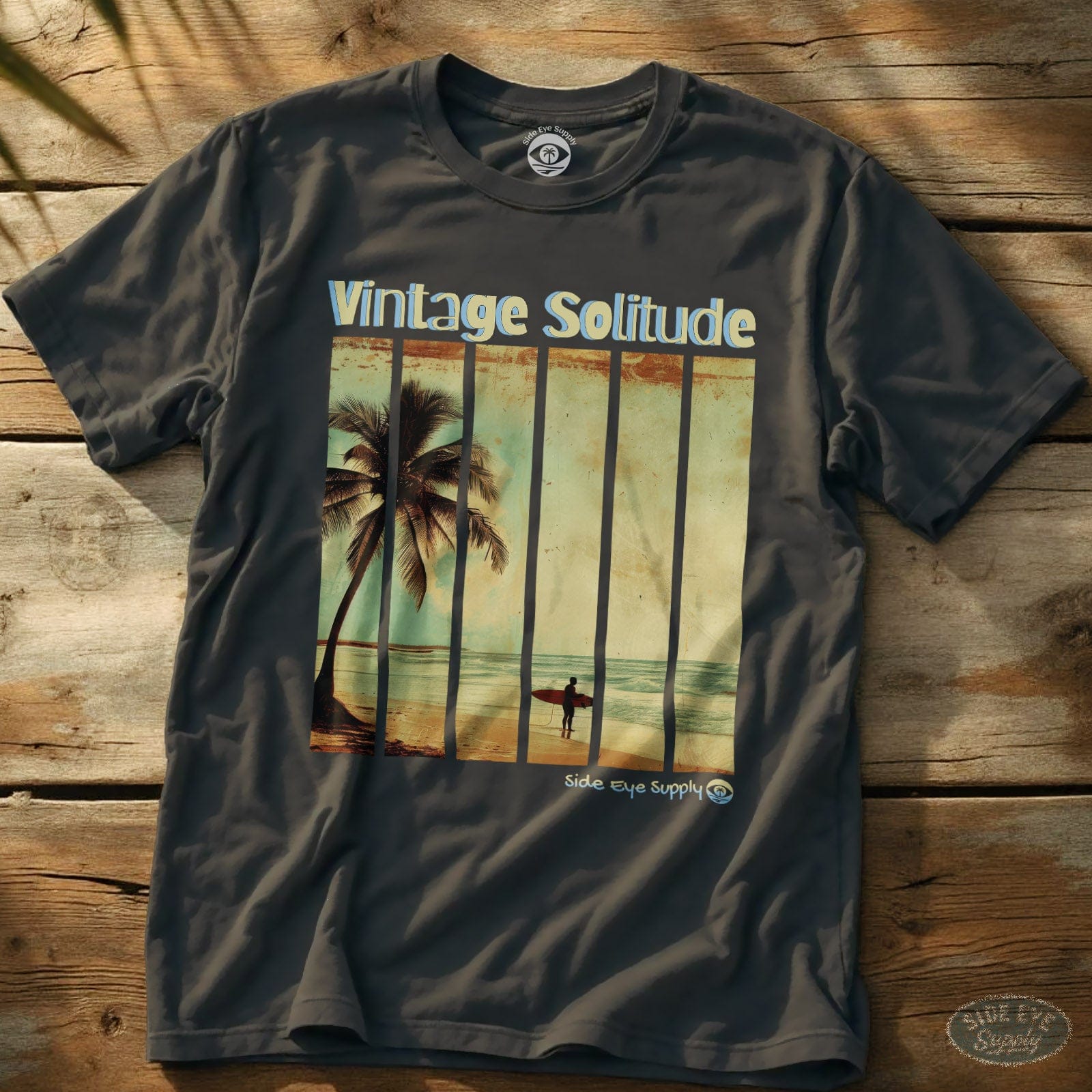 Vintage Solitude Tee Charcoal / S - by Side Eye Supply - Surf Beach Life Apparel