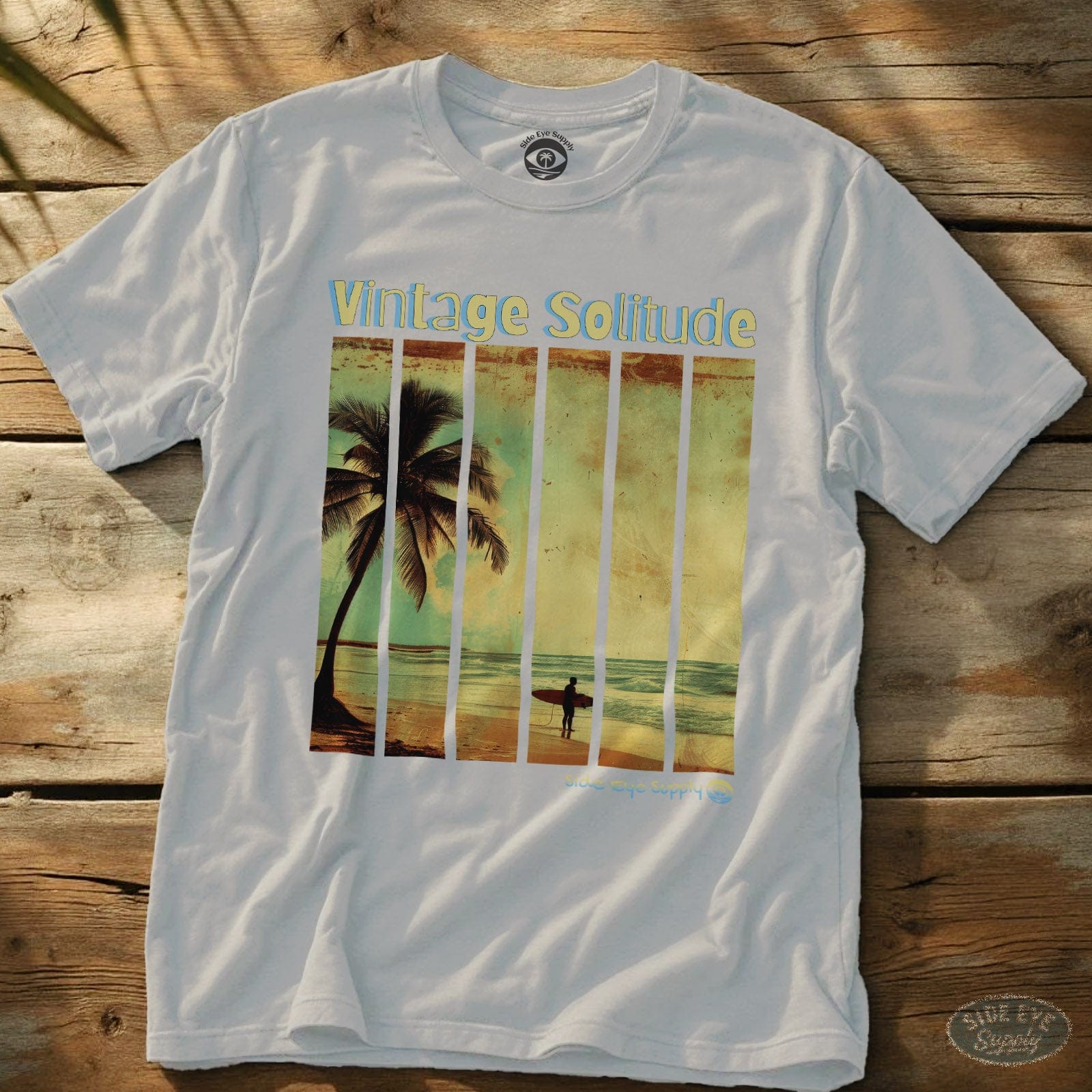 Vintage Solitude Tee White / S - by Side Eye Supply - Surf Beach Life Apparel