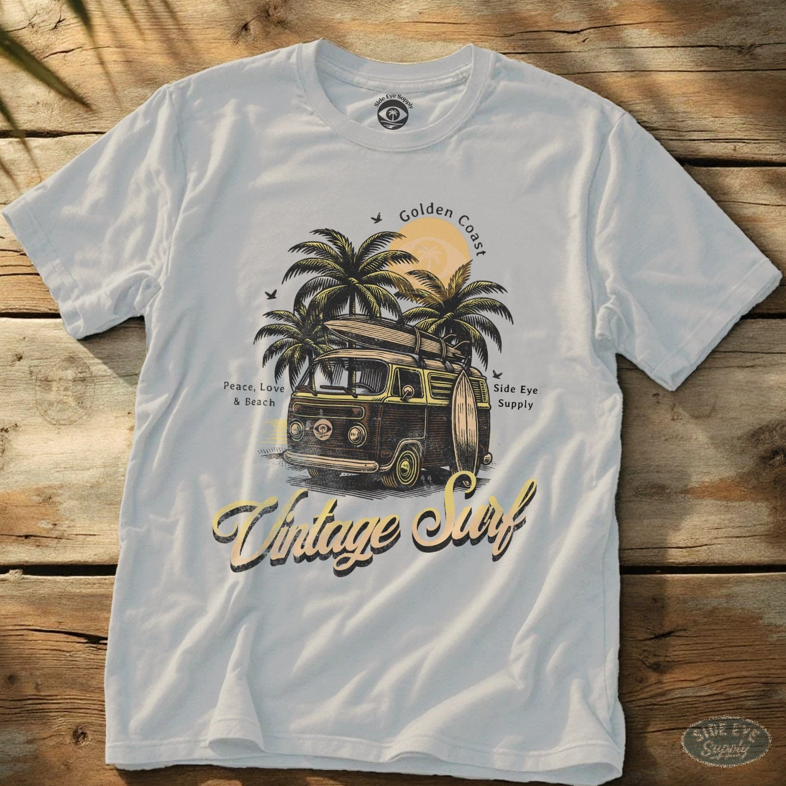 Vintage Surf Tee White / S - by Side Eye Supply - Surf Beach Life Apparel