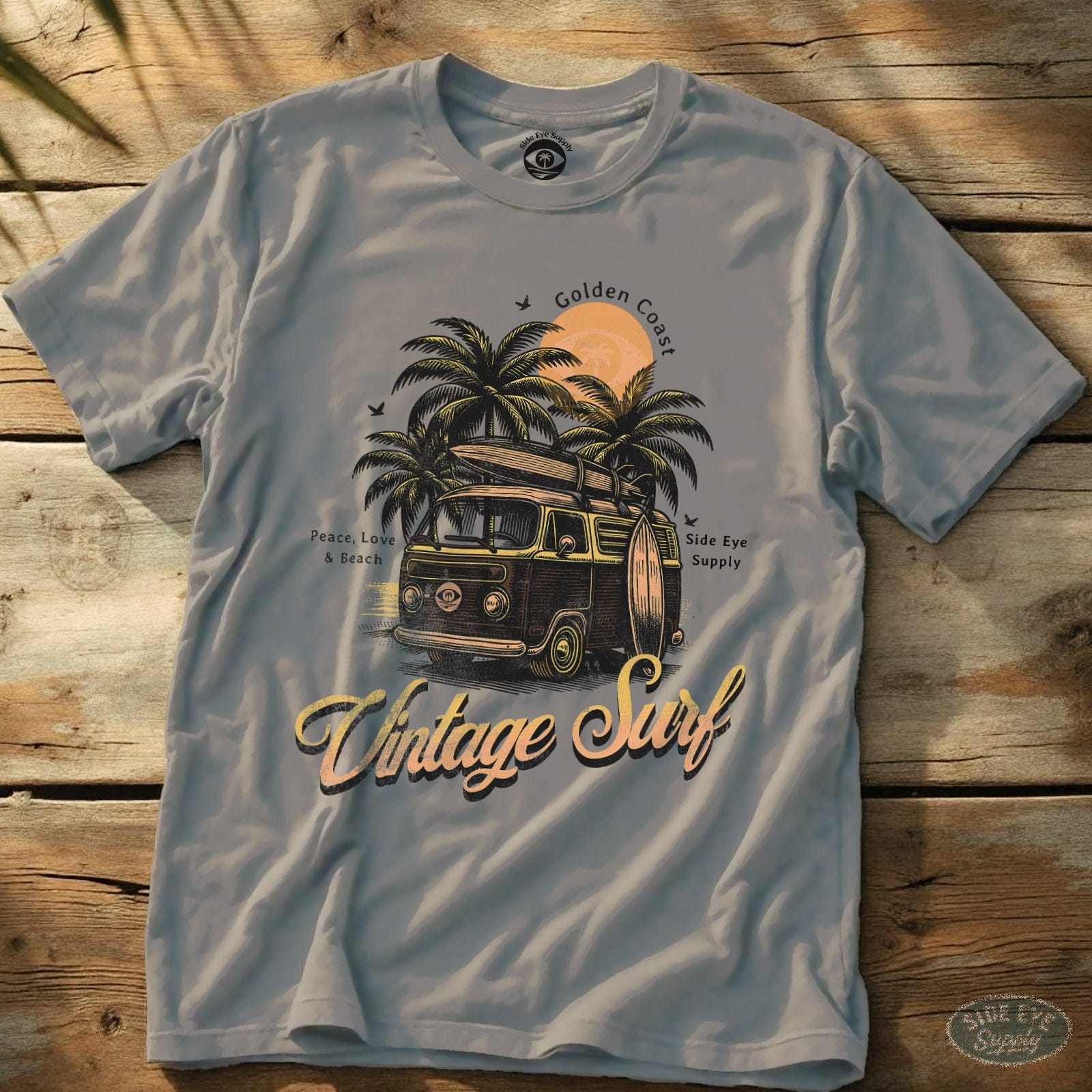 Vintage Surf Tee Ice Grey / S - by Side Eye Supply - Surf Beach Life Apparel