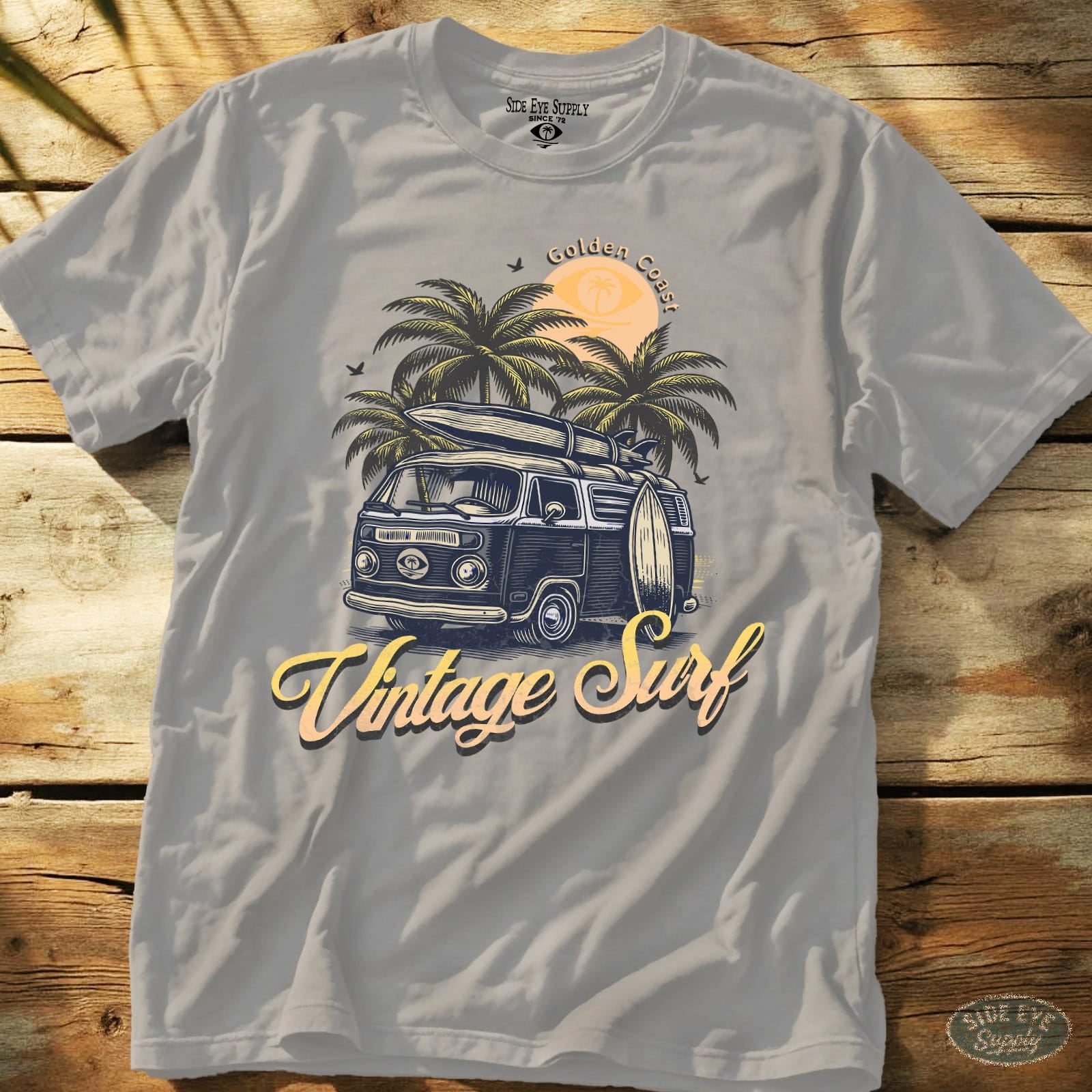 Vintage Surf Tee Ice Grey / S - by Side Eye Supply - Surf Beach Life Apparel