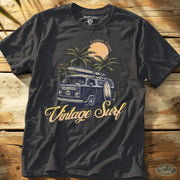 Vintage Surf Tee Charcoal / S - by Side Eye Supply - Surf Beach Life Apparel