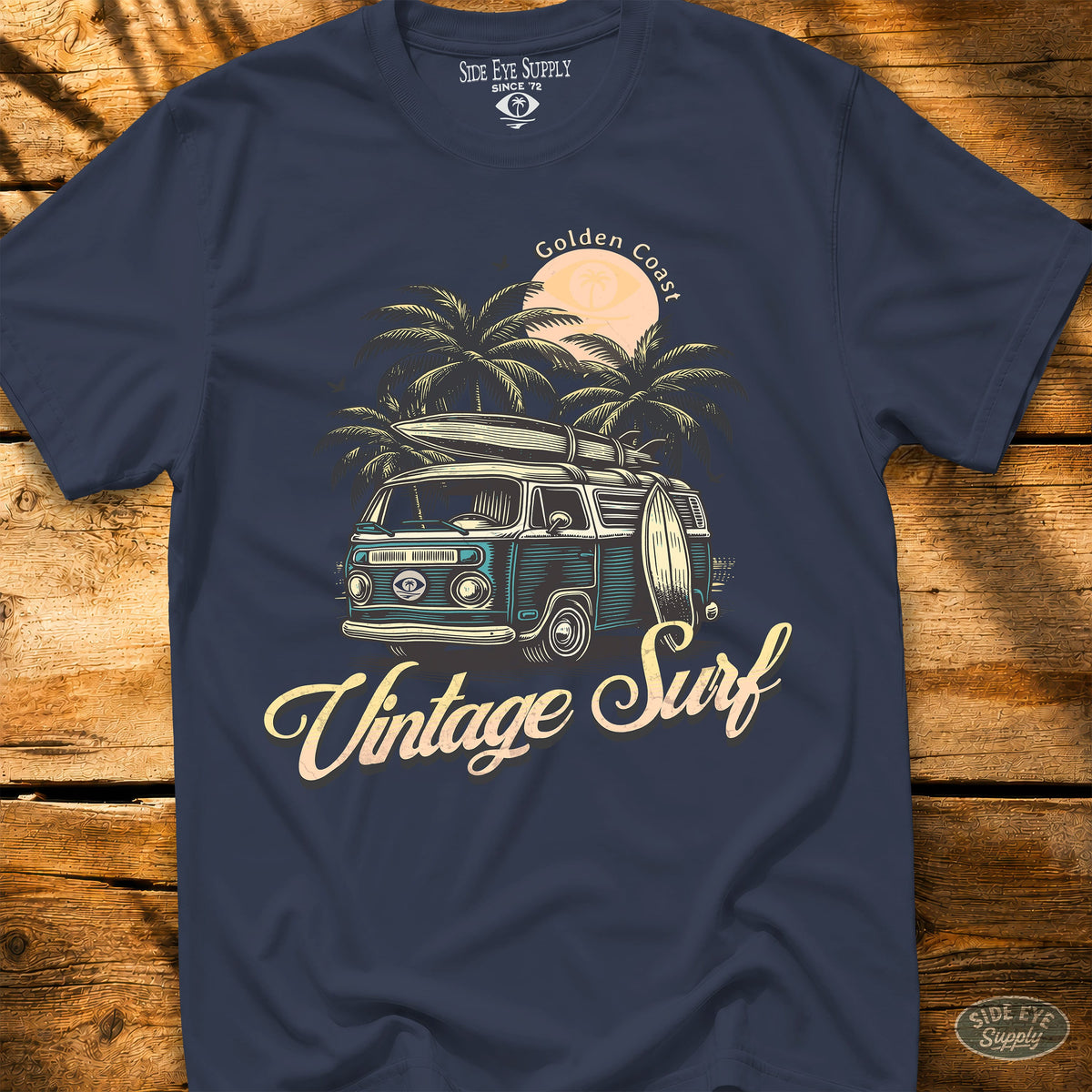 Vintage Surf Tee Navy / S - by Side Eye Supply - Surf Beach Life Apparel