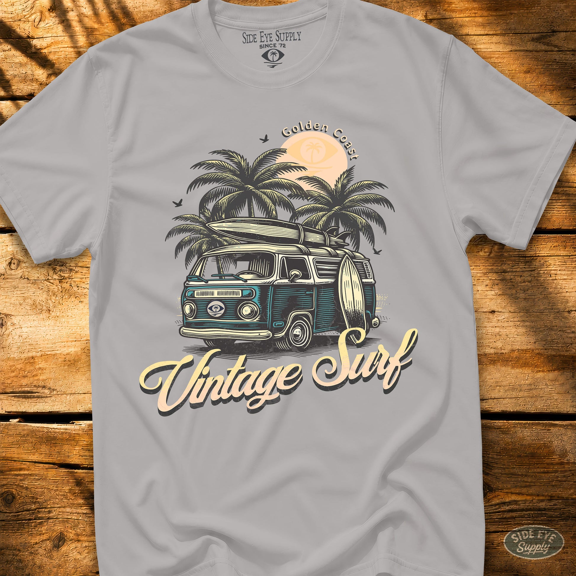 Vintage Surf Tee Ice Grey / S - by Side Eye Supply - Surf Beach Life Apparel