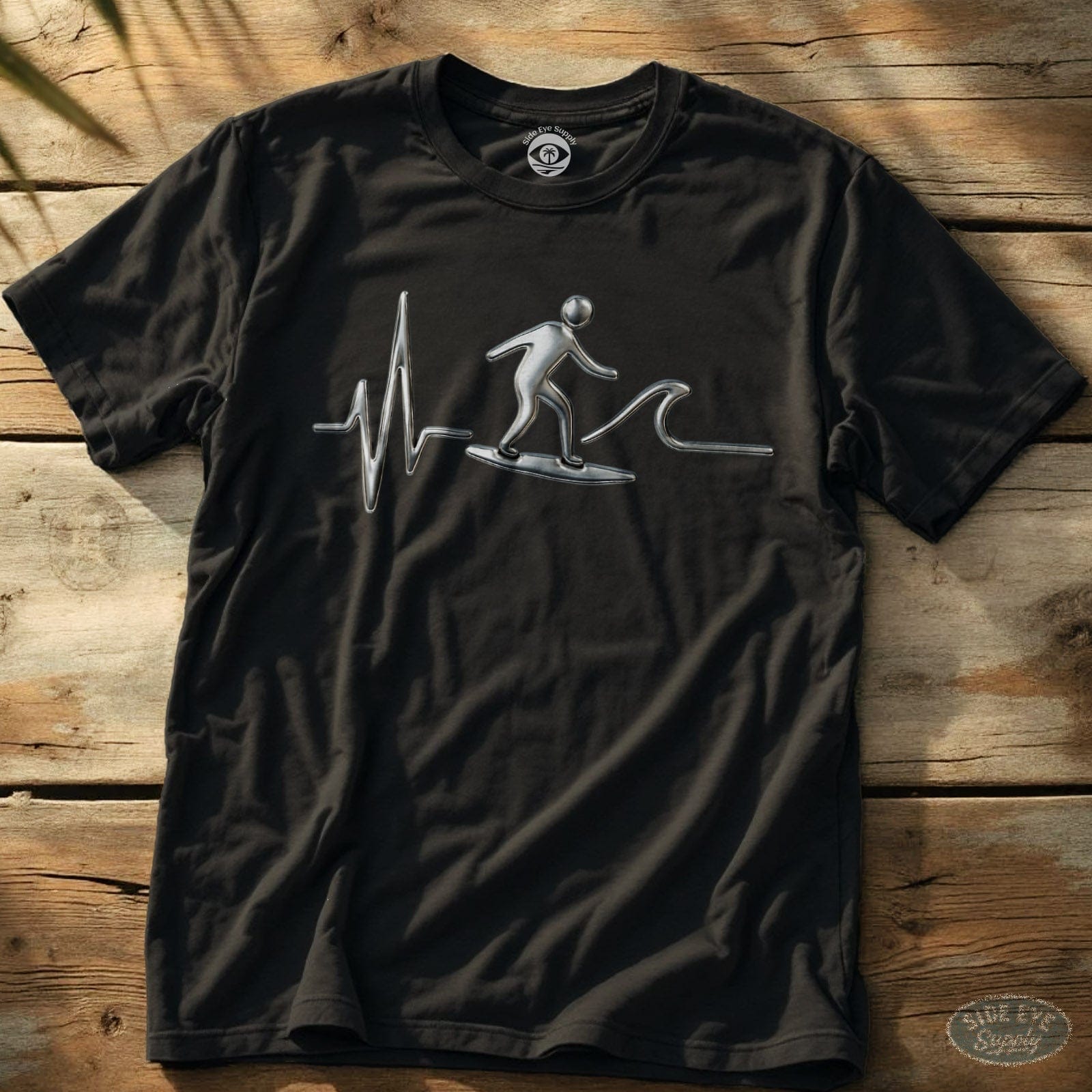 Wave Frequency Tee Black / S - by Side Eye Supply - Surf Beach Life Apparel