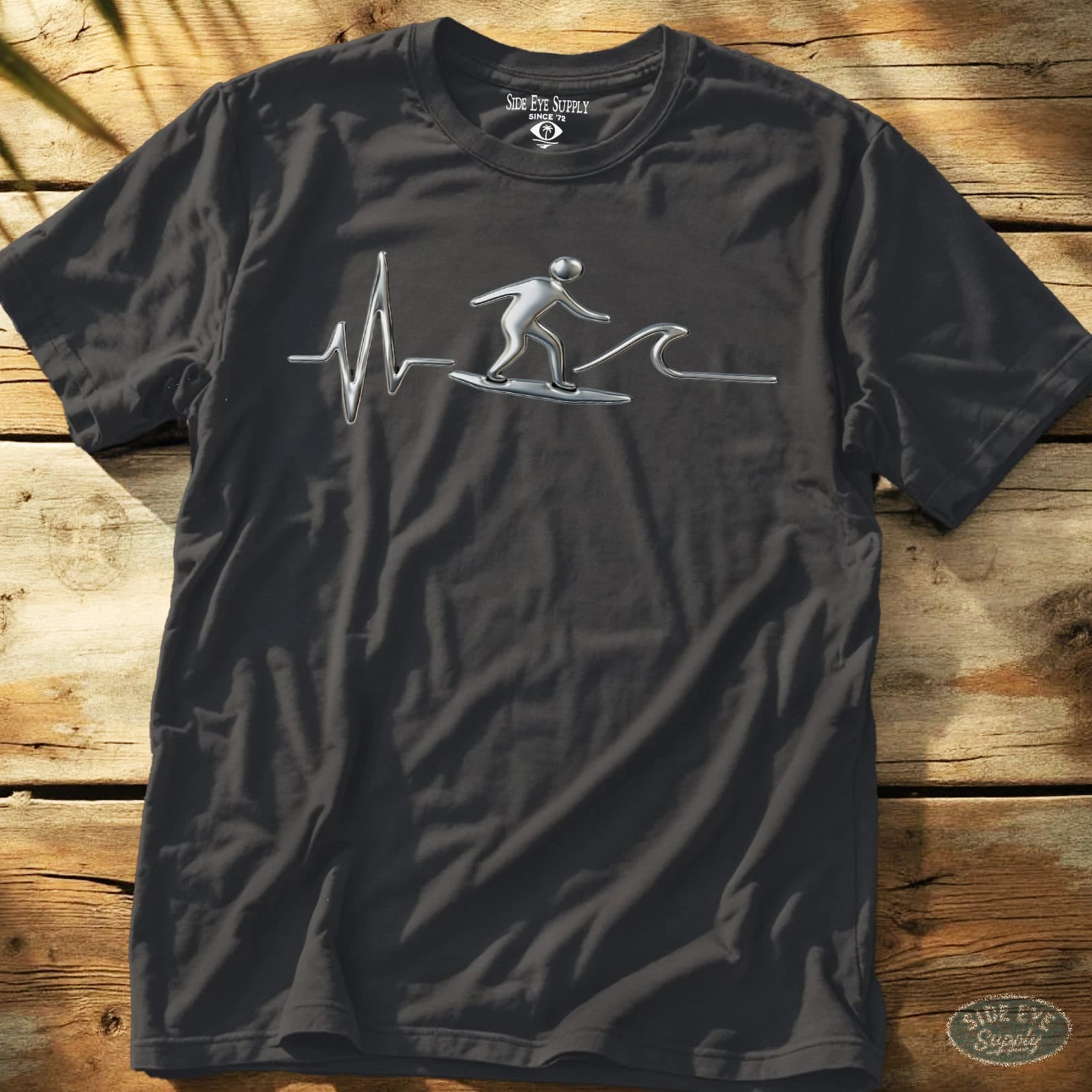 Wave Frequency Tee Charcoal / S - by Side Eye Supply - Surf Beach Life Apparel