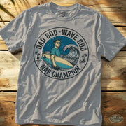 Wave God Tee Sport Grey / S - by Side Eye Supply - Surf Beach Life Apparel