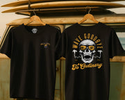 Wave Goodbye Tee Black / S - by Side Eye Supply - Surf Beach Life Apparel