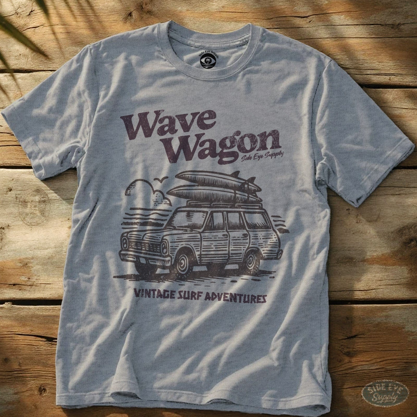 Wave Wagon Tee Sport Grey / S - by Side Eye Supply - Surf Beach Life Apparel
