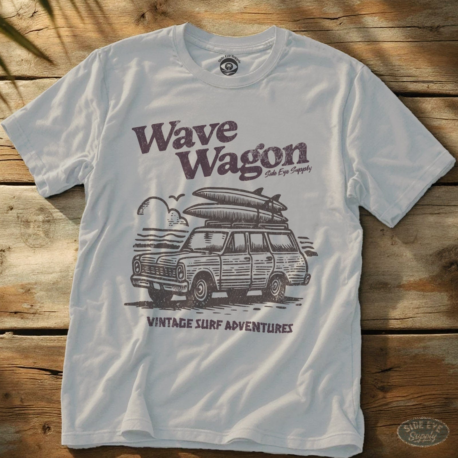 Wave Wagon Tee White / S - by Side Eye Supply - Surf Beach Life Apparel