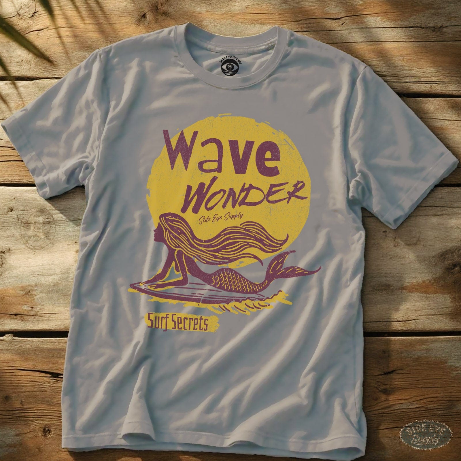 Wave Wonder Tee Ice Grey / S - by Side Eye Supply - Surf Beach Life Apparel