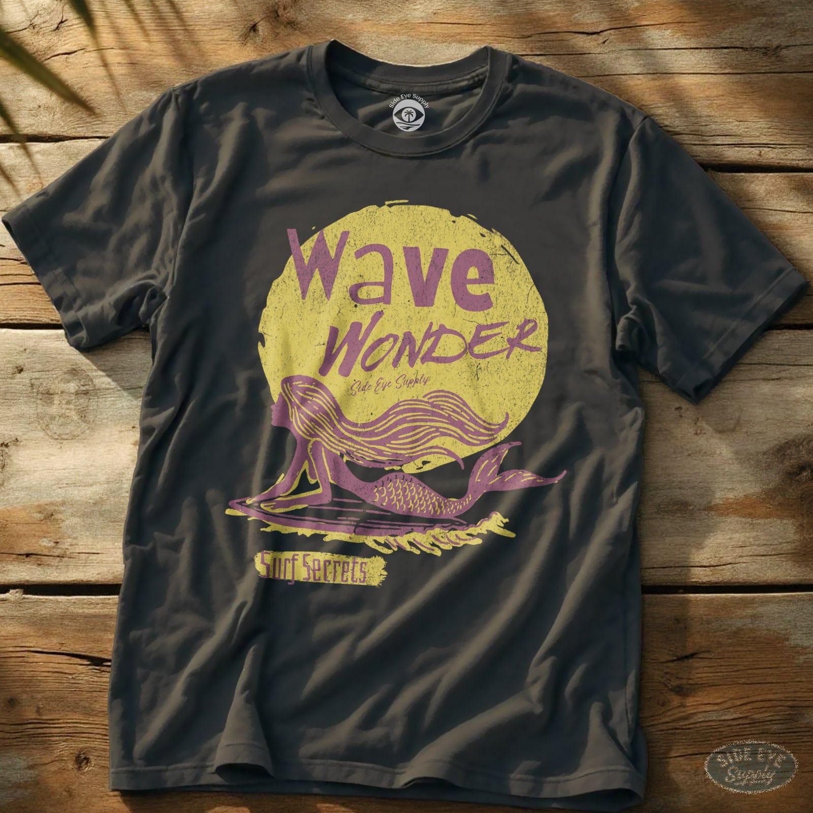 Wave Wonder Tee Charcoal / S - by Side Eye Supply - Surf Beach Life Apparel
