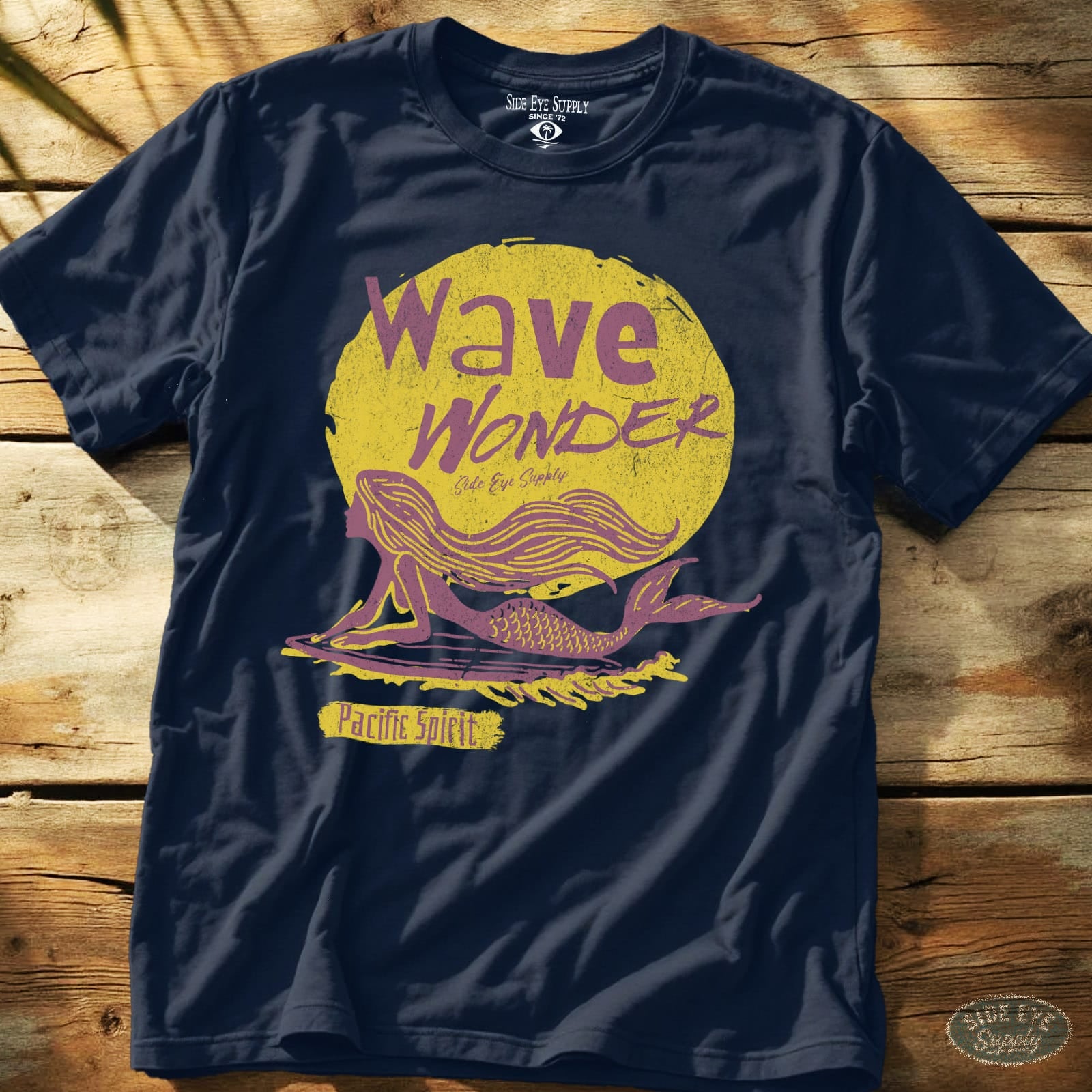 Wave Wonder Tee Navy / S - by Side Eye Supply - Surf Beach Life Apparel