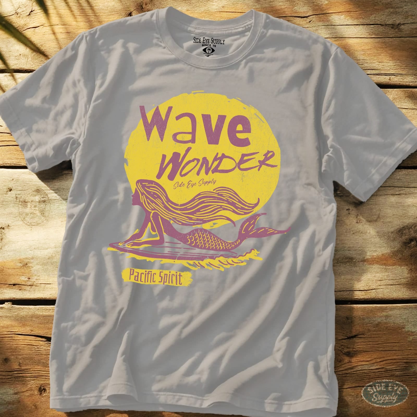 Wave Wonder Tee Ice Grey / S - by Side Eye Supply - Surf Beach Life Apparel