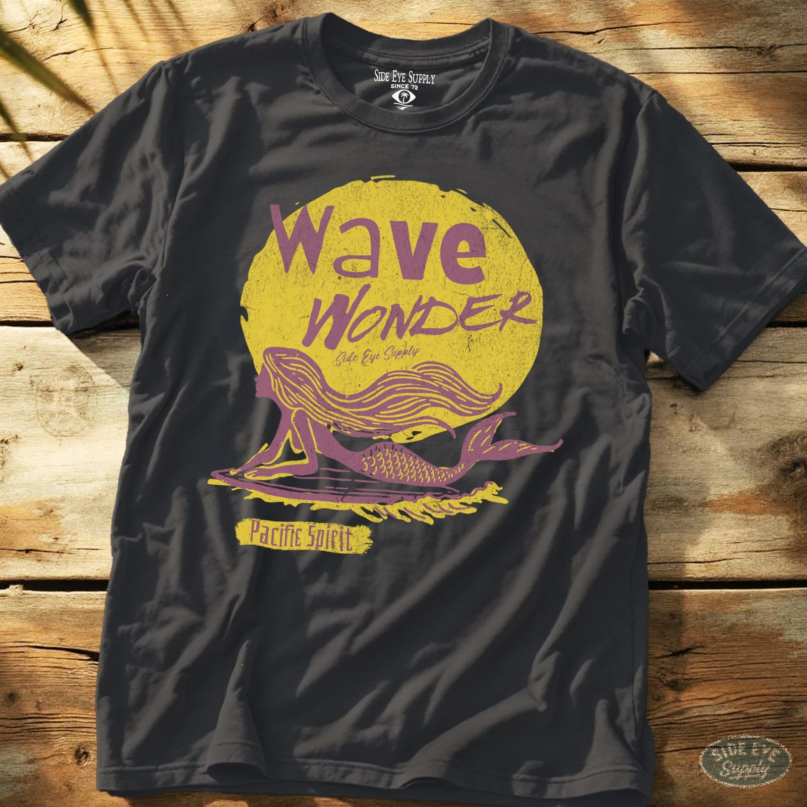 Wave Wonder Tee Charcoal / S - by Side Eye Supply - Surf Beach Life Apparel
