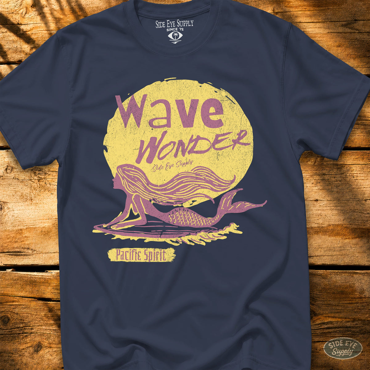 Wave Wonder Tee Navy / S - by Side Eye Supply - Surf Beach Life Apparel