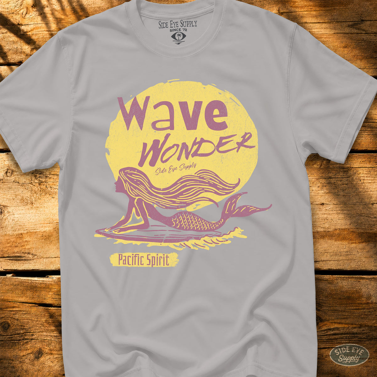 Wave Wonder Tee Ice Grey / S - by Side Eye Supply - Surf Beach Life Apparel