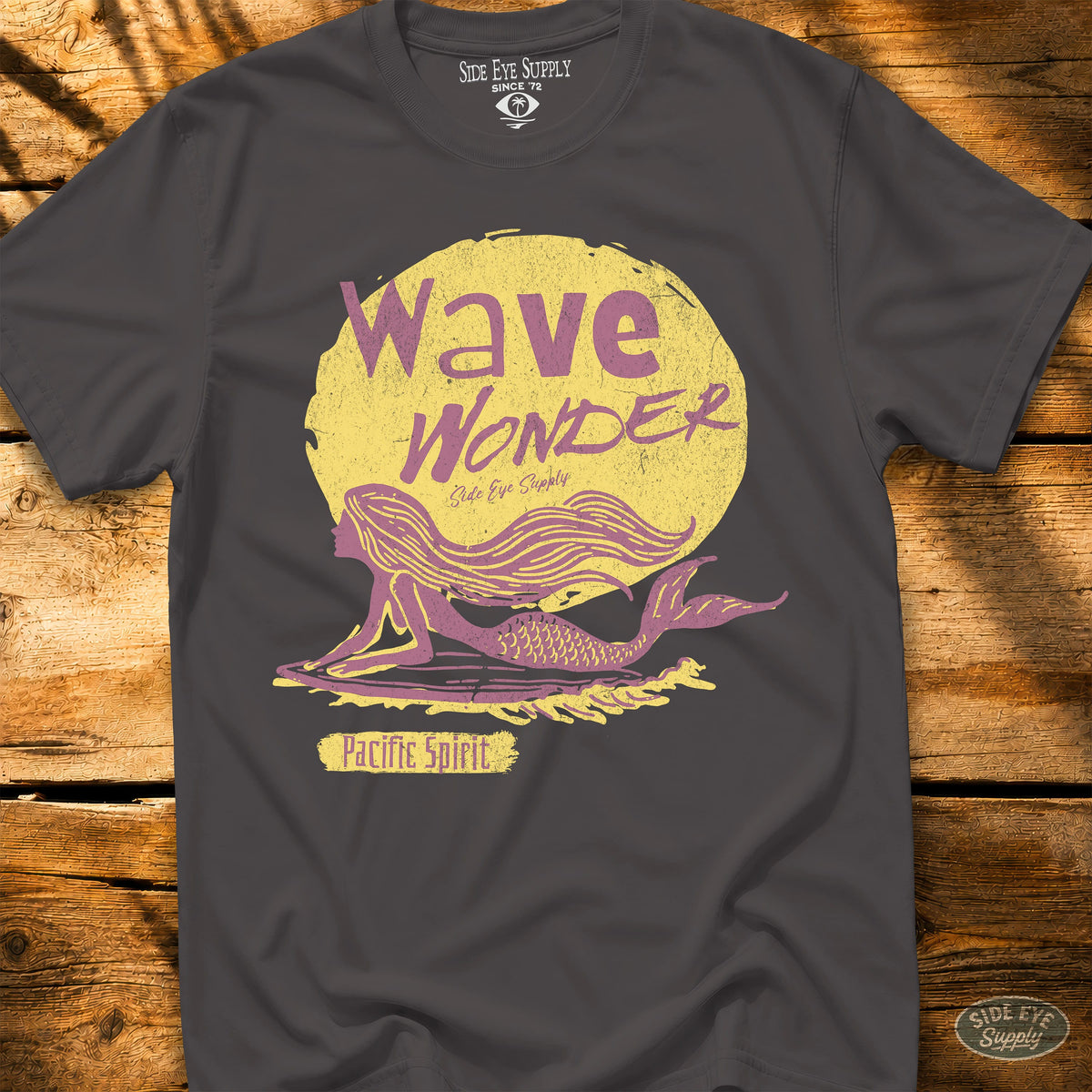 Wave Wonder Tee Charcoal / S - by Side Eye Supply - Surf Beach Life Apparel