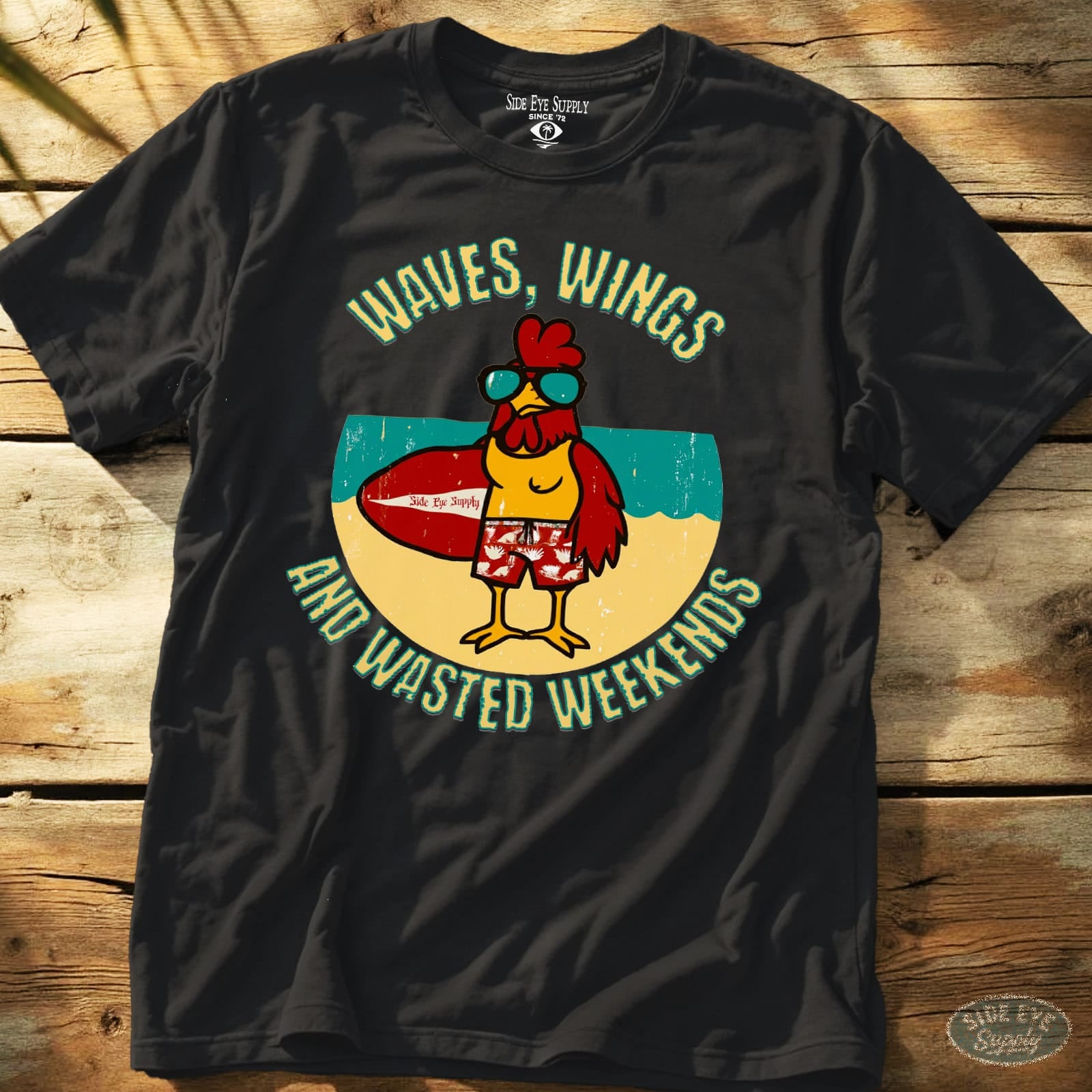 Waves and Wings Black / S - by Side Eye Supply - Surf Beach Life Apparel