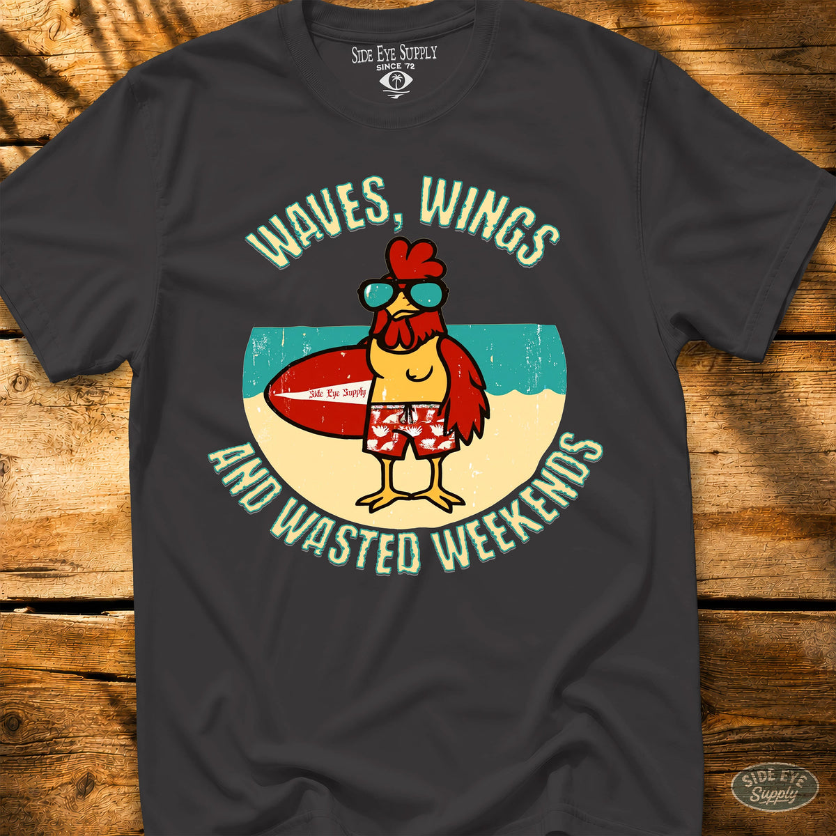 Waves and Wings Black / S - by Side Eye Supply - Surf Beach Life Apparel