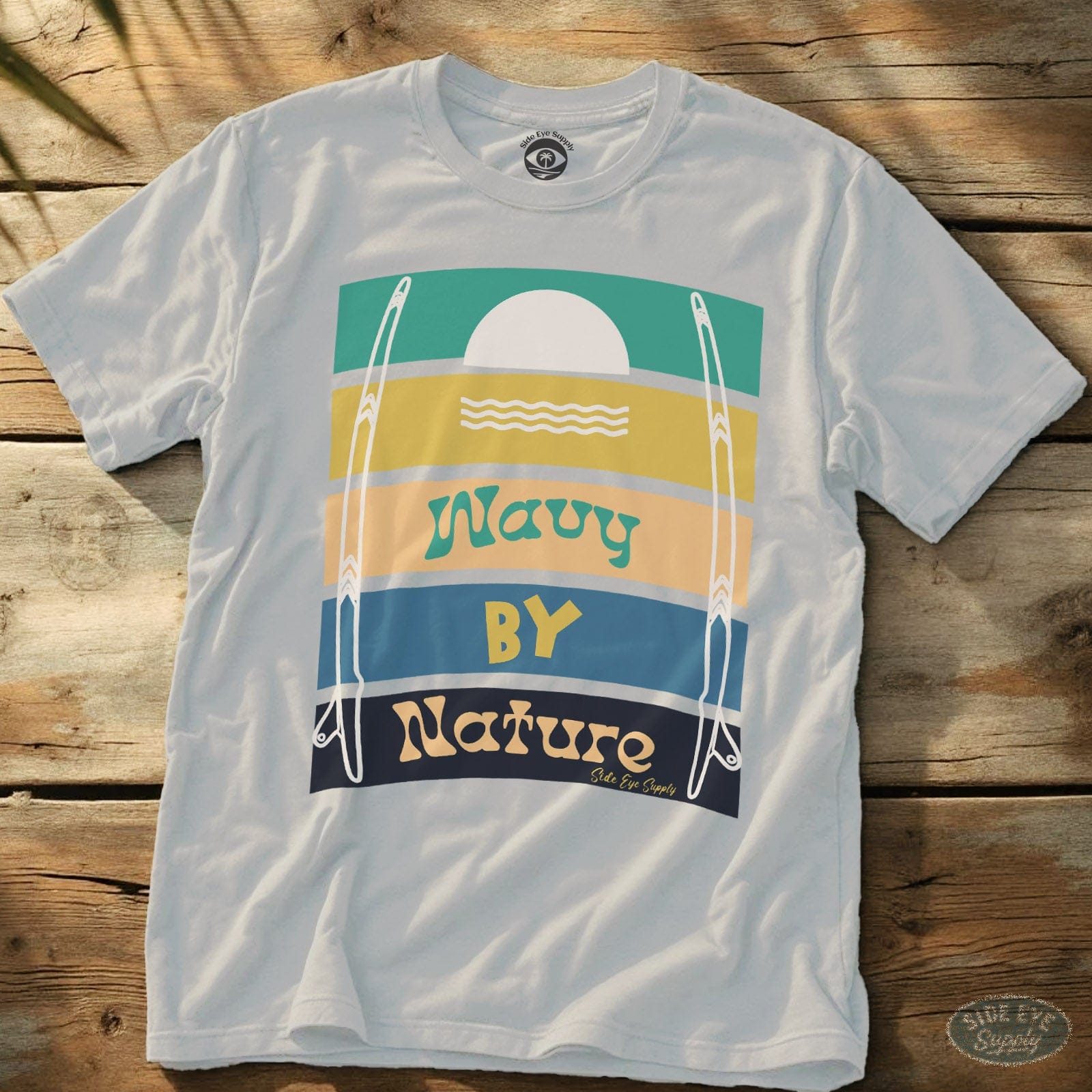 Wavy By Nature Tee White / S - by Side Eye Supply - Surf Beach Life Apparel