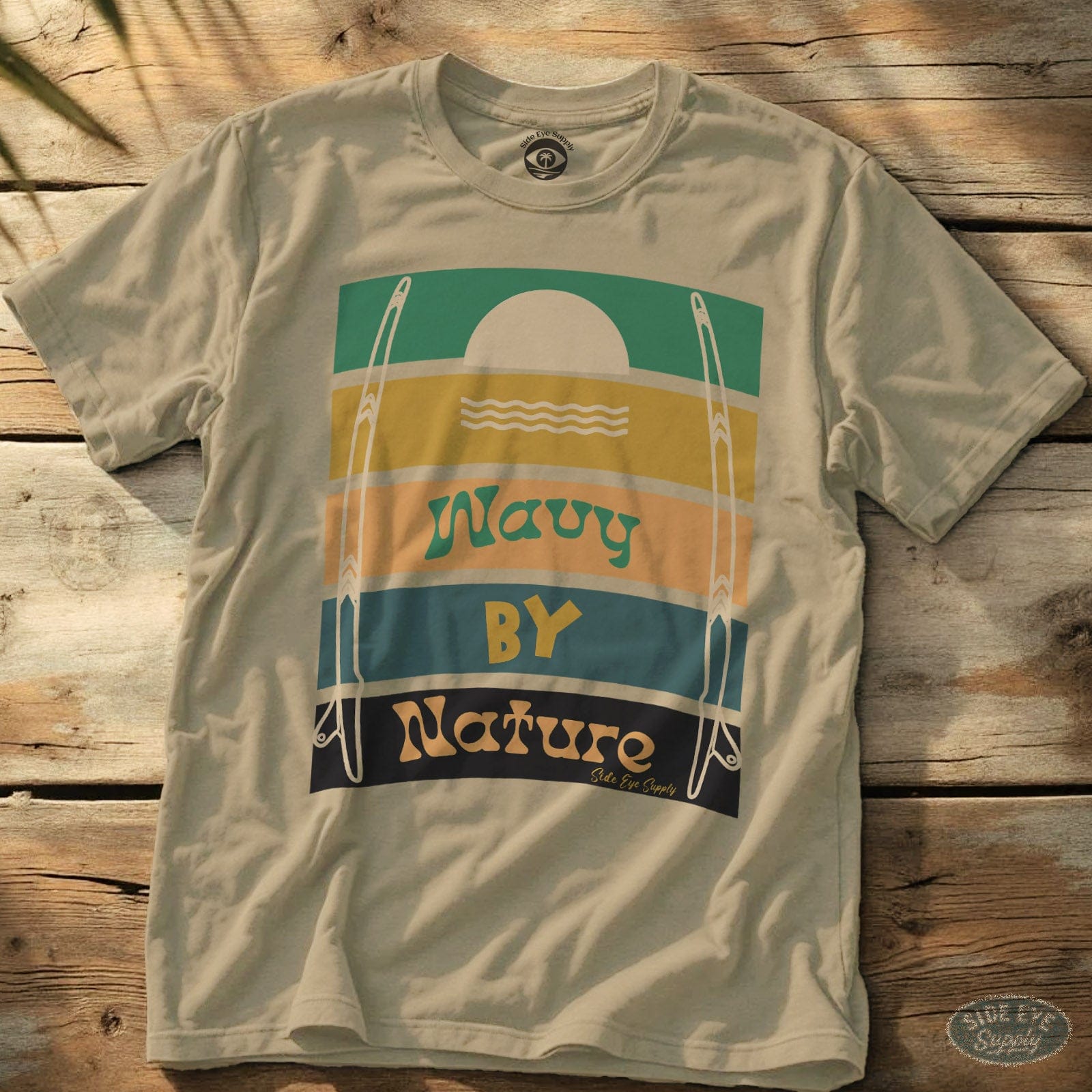 Wavy By Nature Tee Sand / S - by Side Eye Supply - Surf Beach Life Apparel