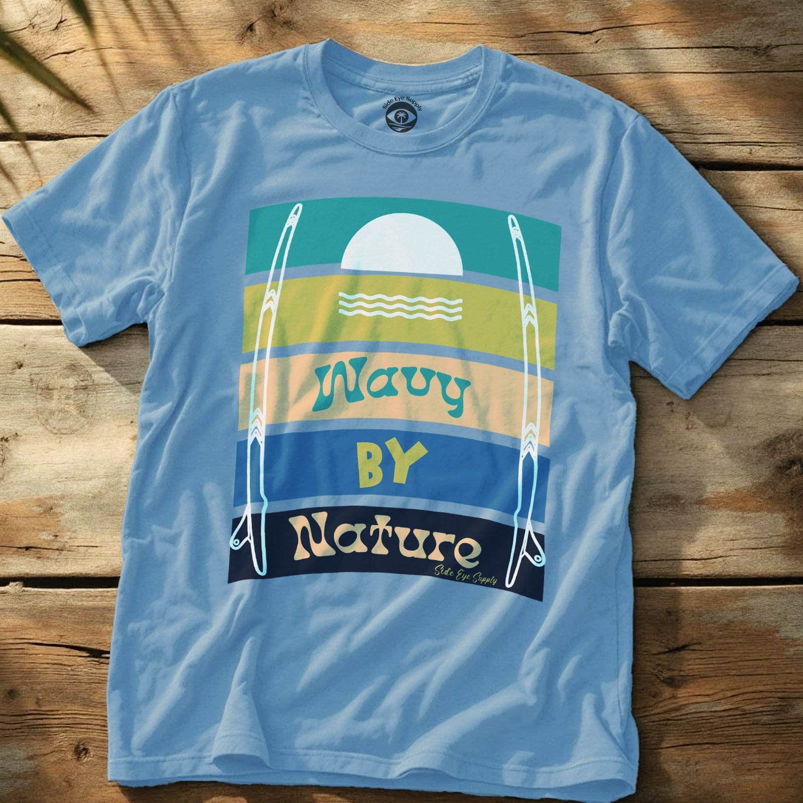 Wavy By Nature Tee Light Blue / S - by Side Eye Supply - Surf Beach Life Apparel