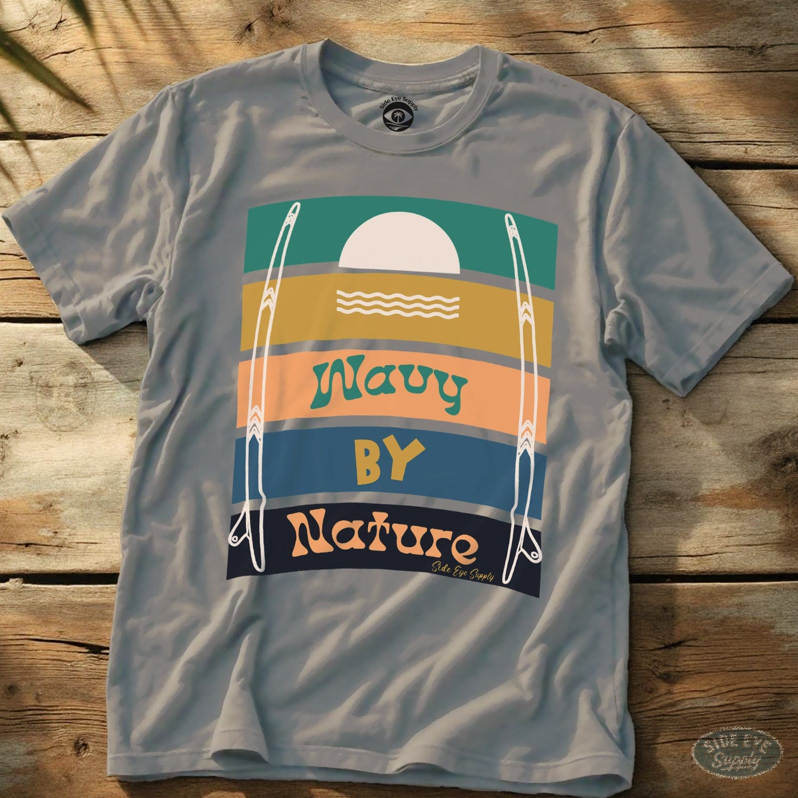 Wavy By Nature Tee Ice Grey / S - by Side Eye Supply - Surf Beach Life Apparel