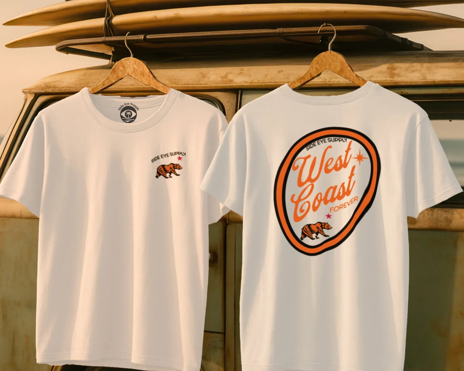 West Coast Forever Tee White / S - by Side Eye Supply - Surf Beach Life Apparel