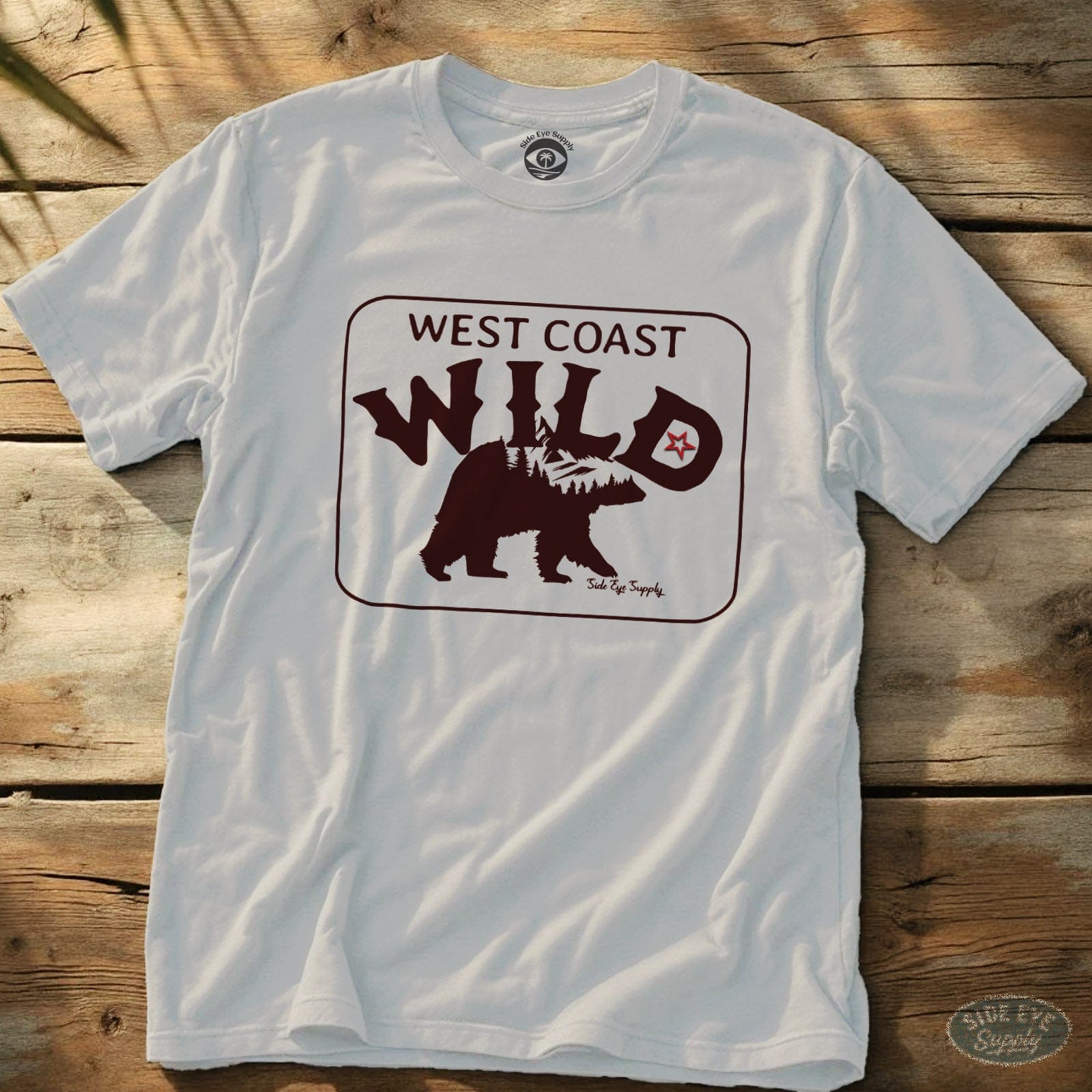 West Coast Wild Tee White / S - by Side Eye Supply - Surf Beach Life Apparel