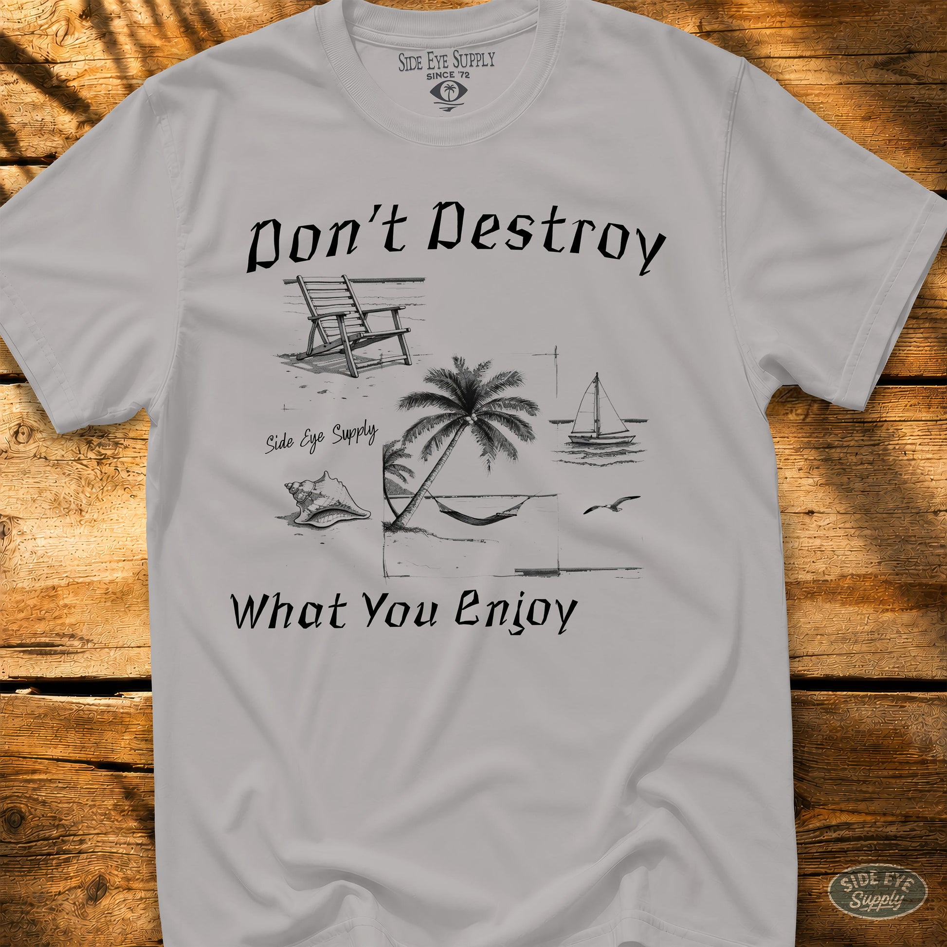 What You Enjoy Tee Ice Grey / S - by Side Eye Supply - Surf Beach Life Apparel