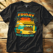Who Cares-Day Tee Black / S - by Side Eye Supply - Surf Beach Life Apparel