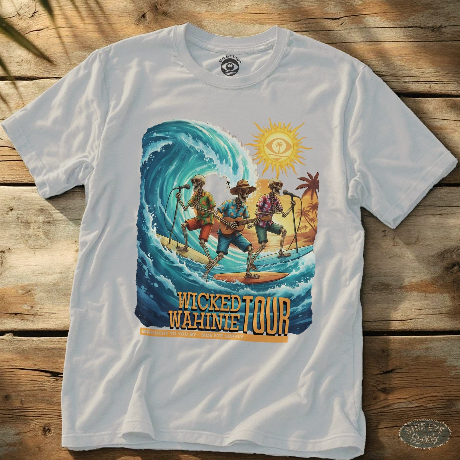 Wicked Wahinie Tee White / S - by Side Eye Supply - Surf Beach Life Apparel