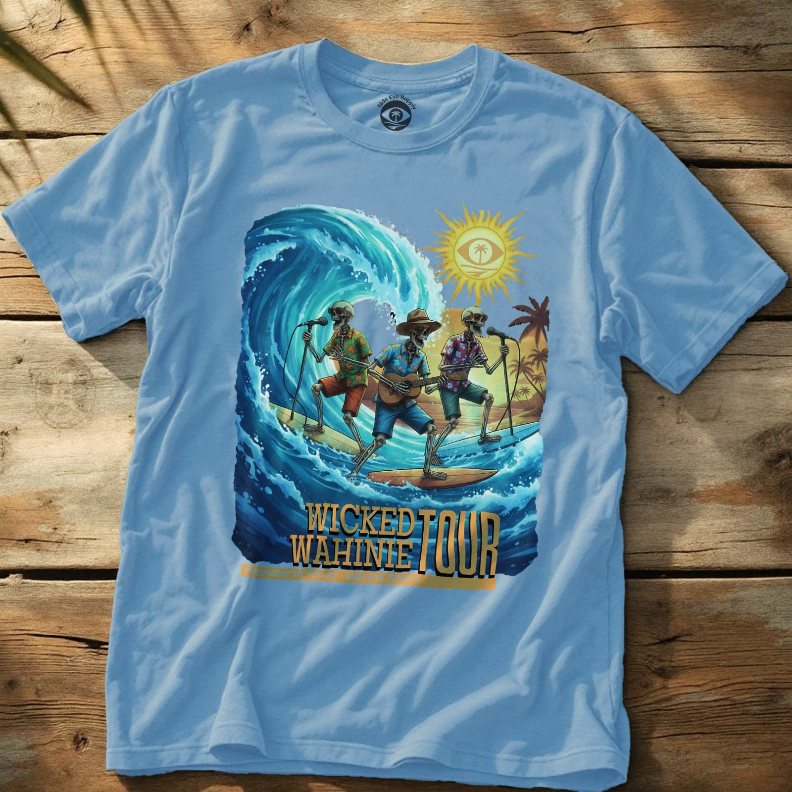 Wicked Wahinie Tee Light Blue / S - by Side Eye Supply - Surf Beach Life Apparel