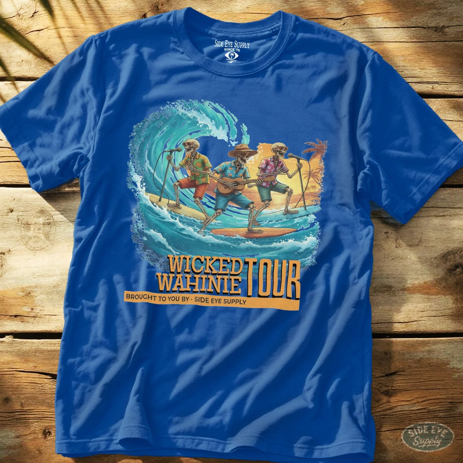 Wicked Wahinie Tee Royal / S - by Side Eye Supply - Surf Beach Life Apparel