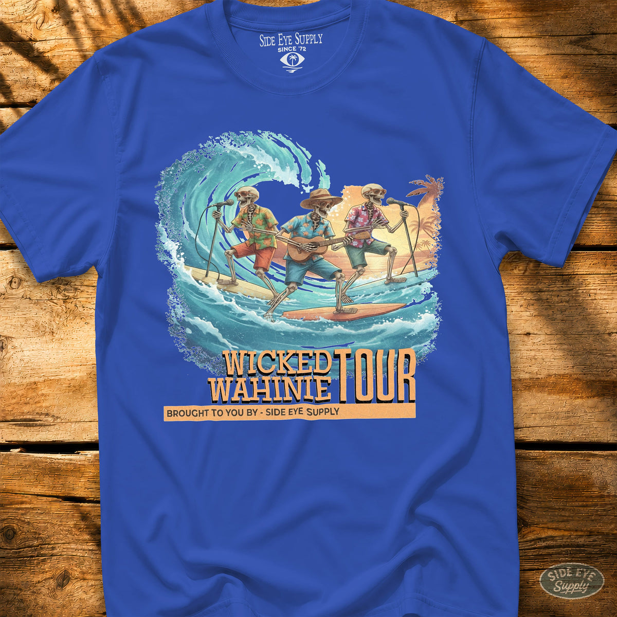 Wicked Wahinie Tee Royal / S - by Side Eye Supply - Surf Beach Life Apparel