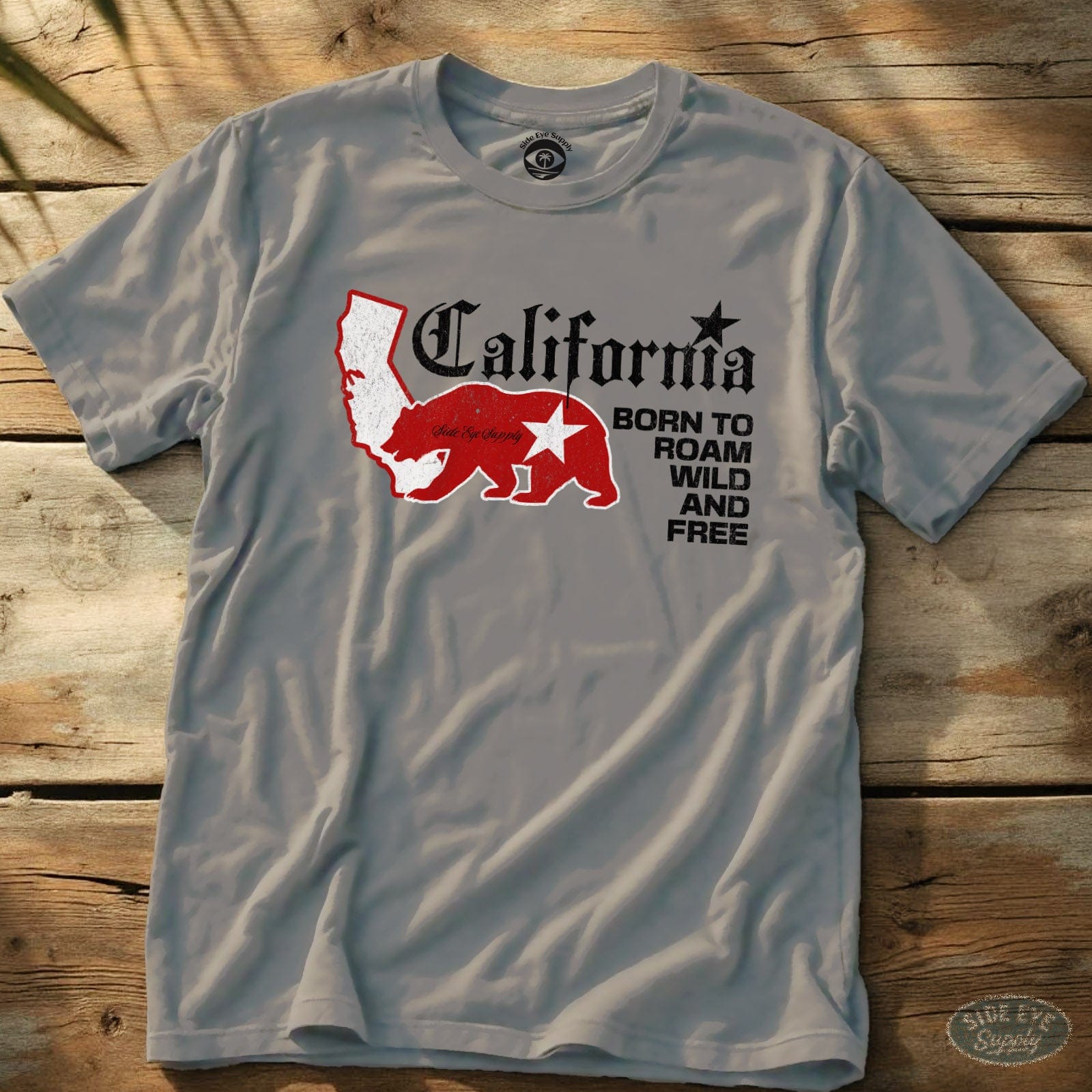 Wild and Free Tee Ice Grey / S - by Side Eye Supply - Surf Beach Life Apparel