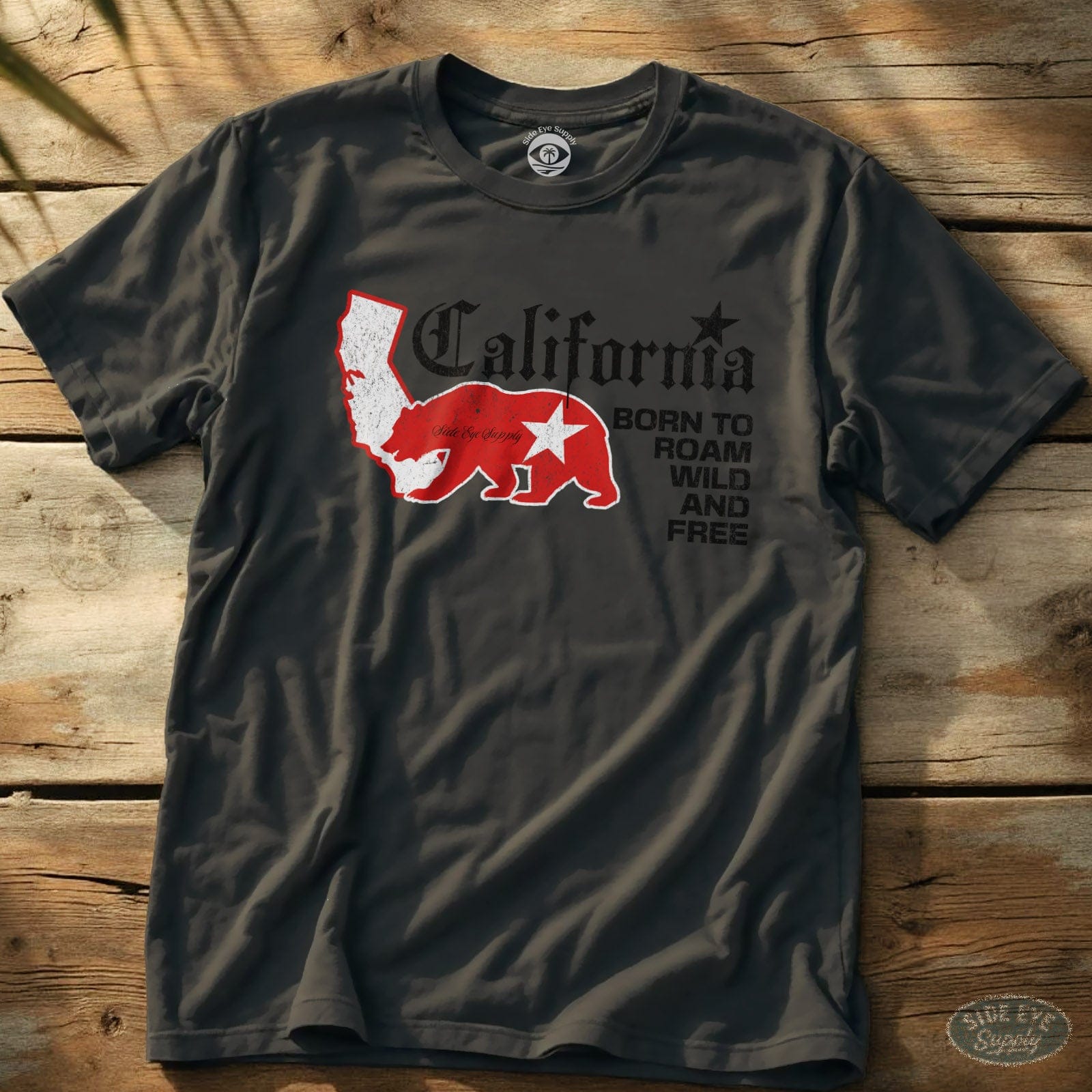 Wild and Free Tee Charcoal / S - by Side Eye Supply - Surf Beach Life Apparel