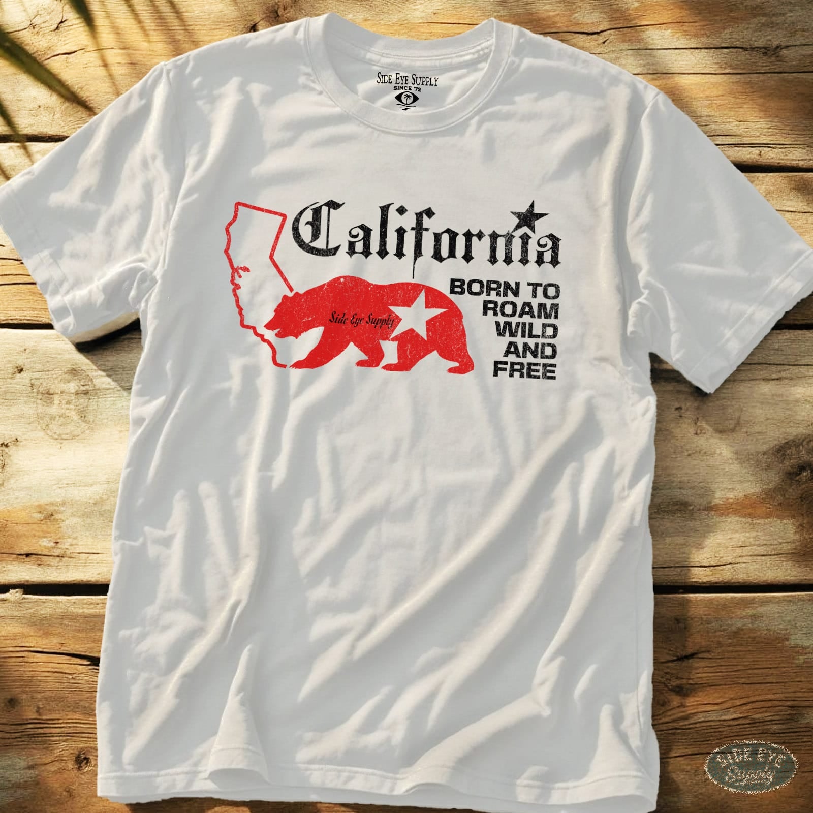 Wild and Free Tee White / S - by Side Eye Supply - Surf Beach Life Apparel