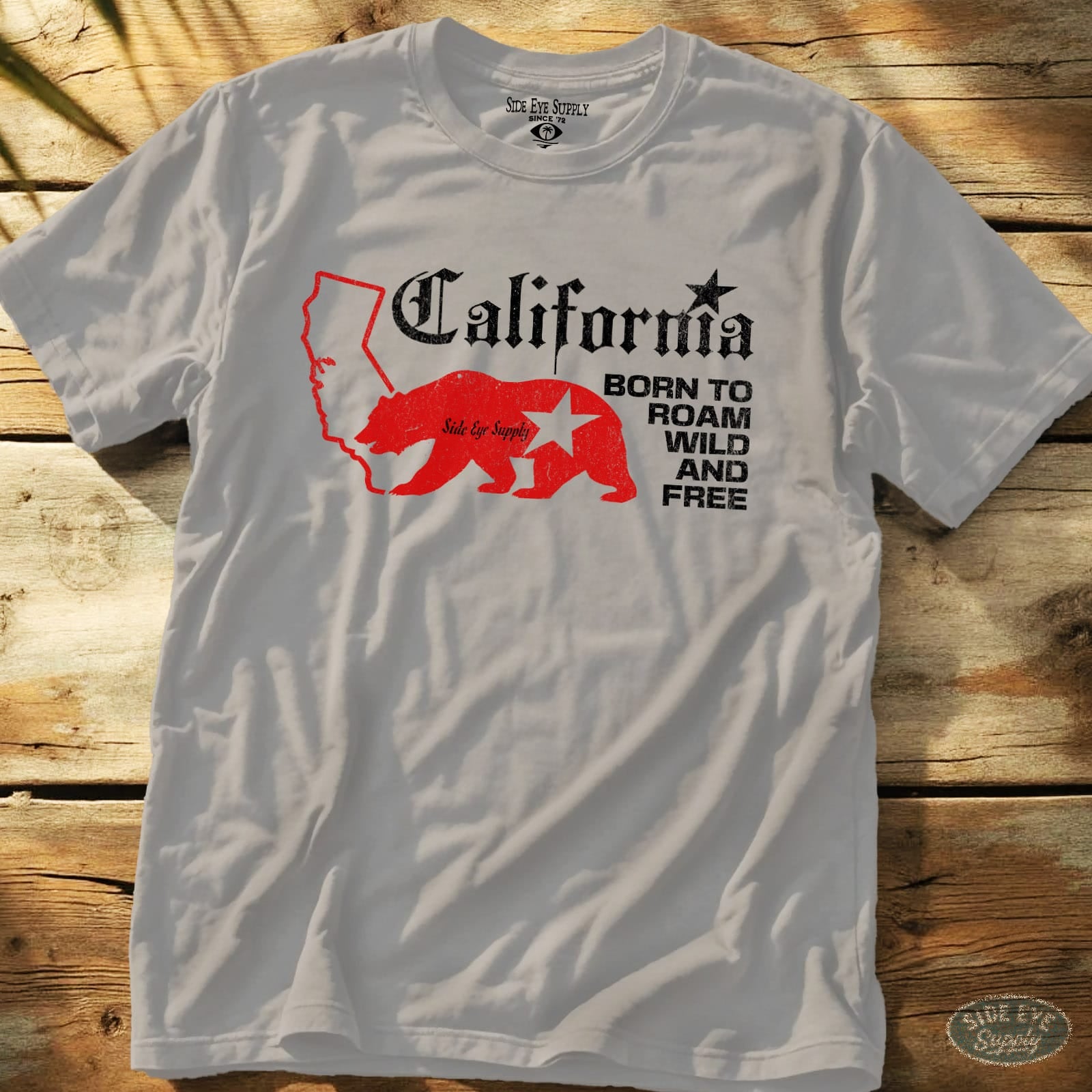 Wild and Free Tee Ice Grey / S - by Side Eye Supply - Surf Beach Life Apparel