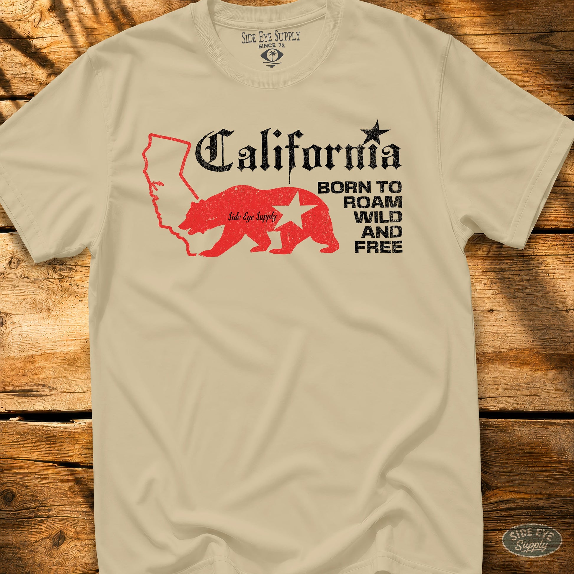 Wild and Free Tee Sand / S - by Side Eye Supply - Surf Beach Life Apparel