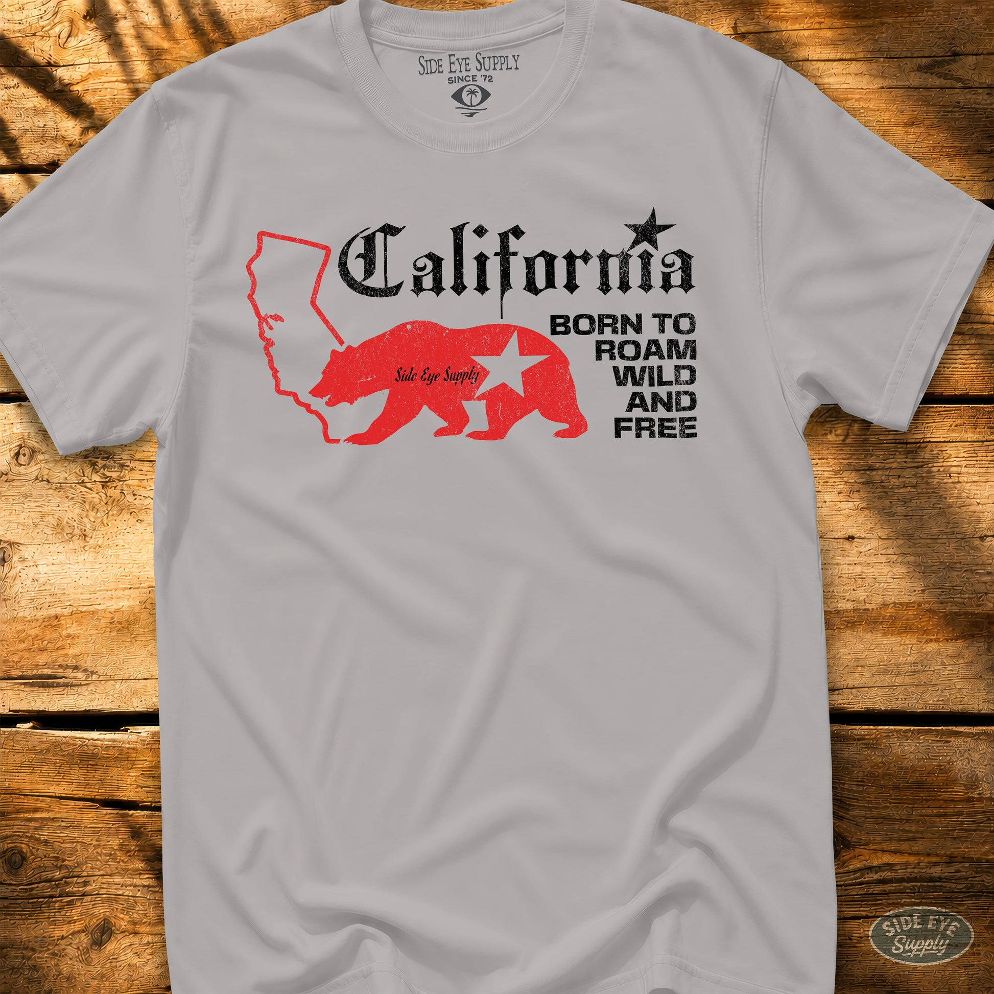 Wild and Free Tee Ice Grey / S - by Side Eye Supply - Surf Beach Life Apparel