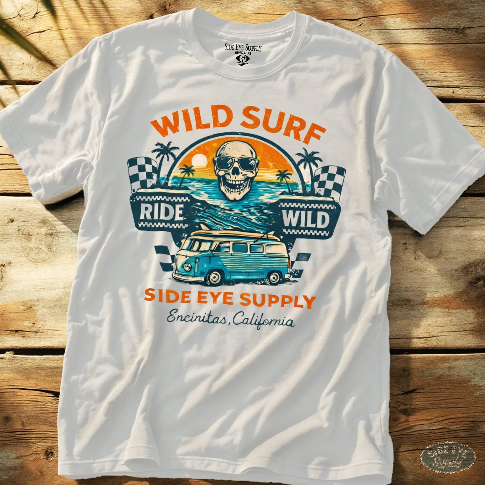 Wild Surf Tee White / S - by Side Eye Supply - Surf Beach Life Apparel