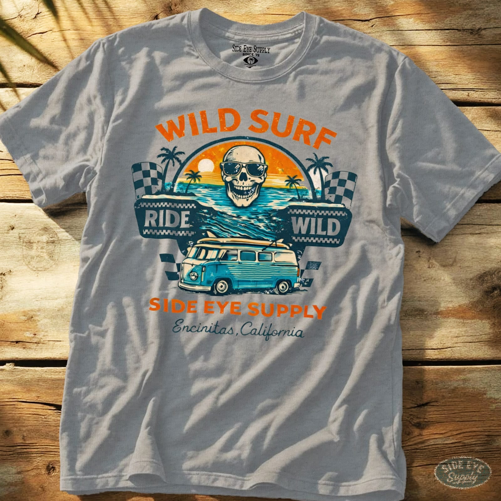 Wild Surf Tee Sport Grey / S - by Side Eye Supply - Surf Beach Life Apparel