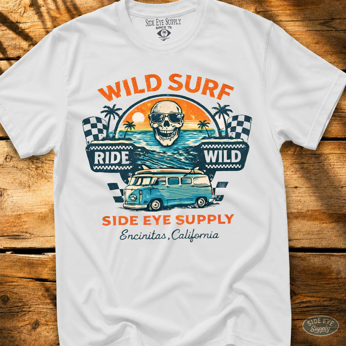 Wild Surf Tee White / S - by Side Eye Supply - Surf Beach Life Apparel