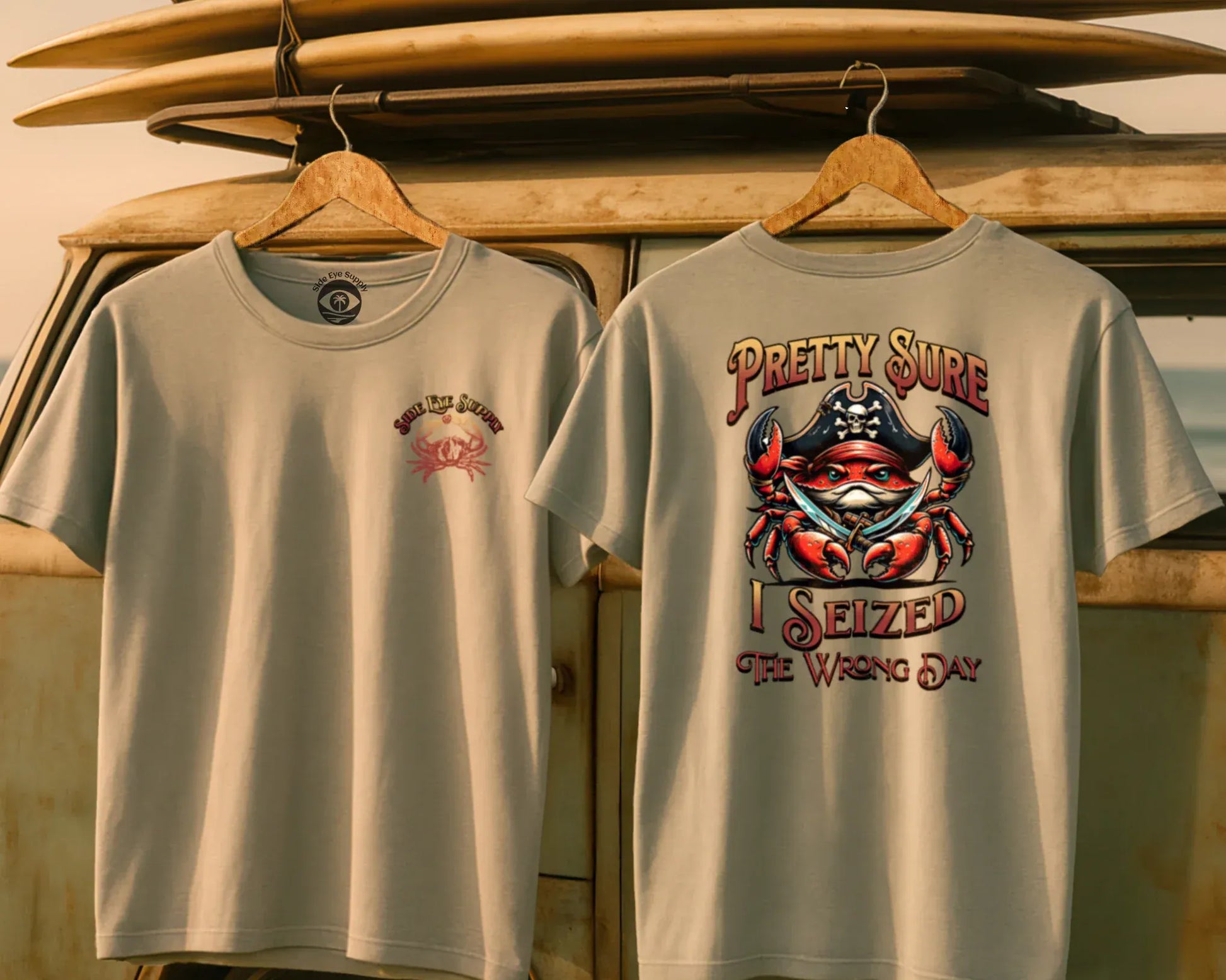 Wrong Day Tee Sand / S - by Side Eye Supply - Surf Beach Life Apparel