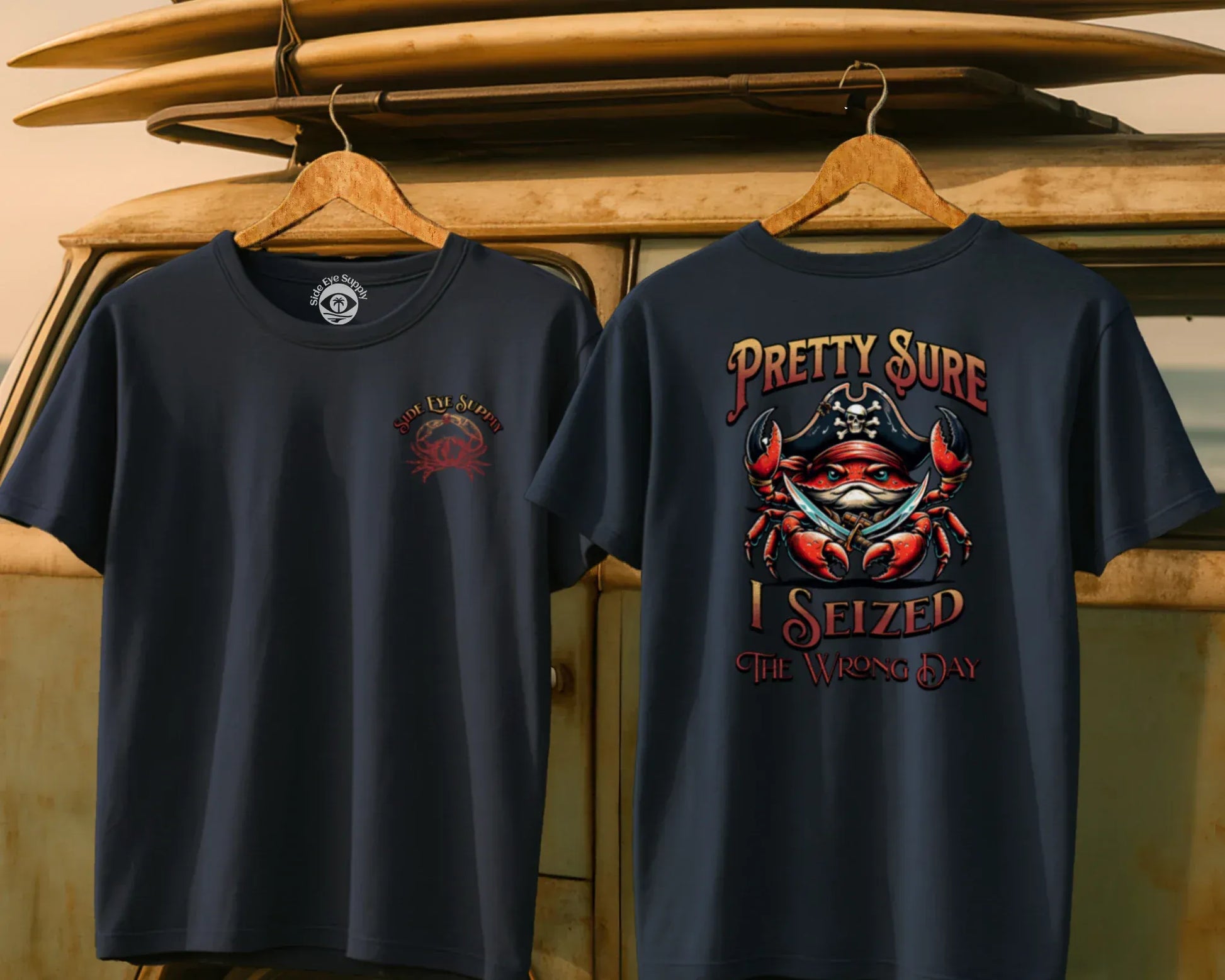 Wrong Day Tee Navy / S - by Side Eye Supply - Surf Beach Life Apparel